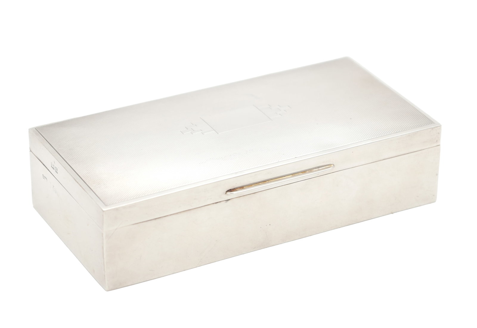 A MID 20TH CENTURY ENGLISH SILVER CIGAR BOX (1 of 7)