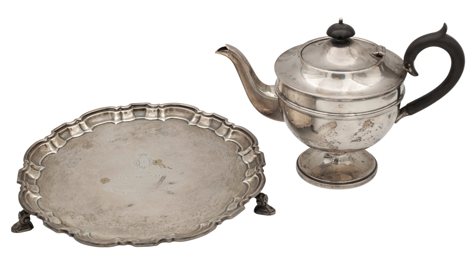 TWO 20TH CENTURY ENGLISH SILVER TABLEWARE ITEMS (1 of 6)