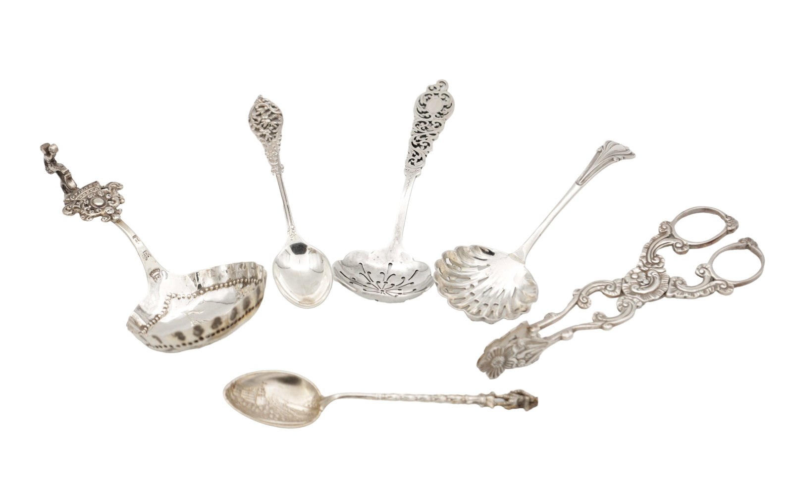 A COLLECTION OF 19TH CENTURY SILVER PIECES (1 of 14)