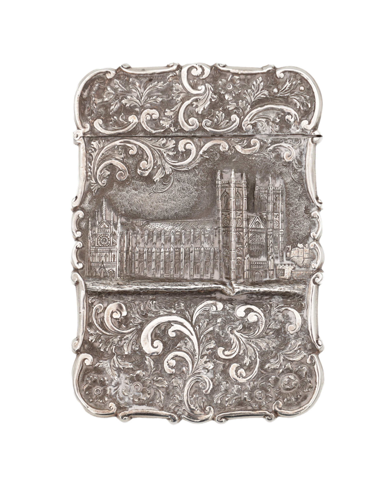 A VICTORIAN ENGLISH SILVER CARD CASE (1 of 4)