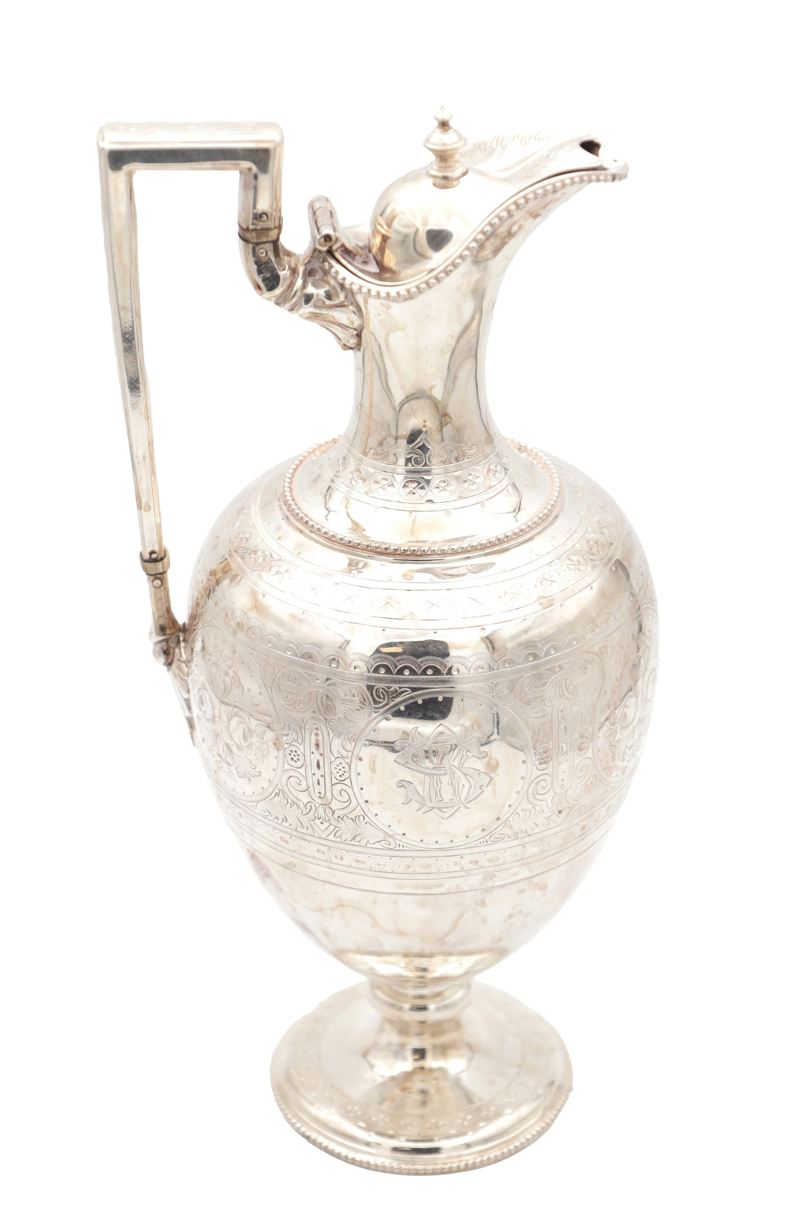A VICTORIAN ENGLISH SILVER EWER (1 of 12)