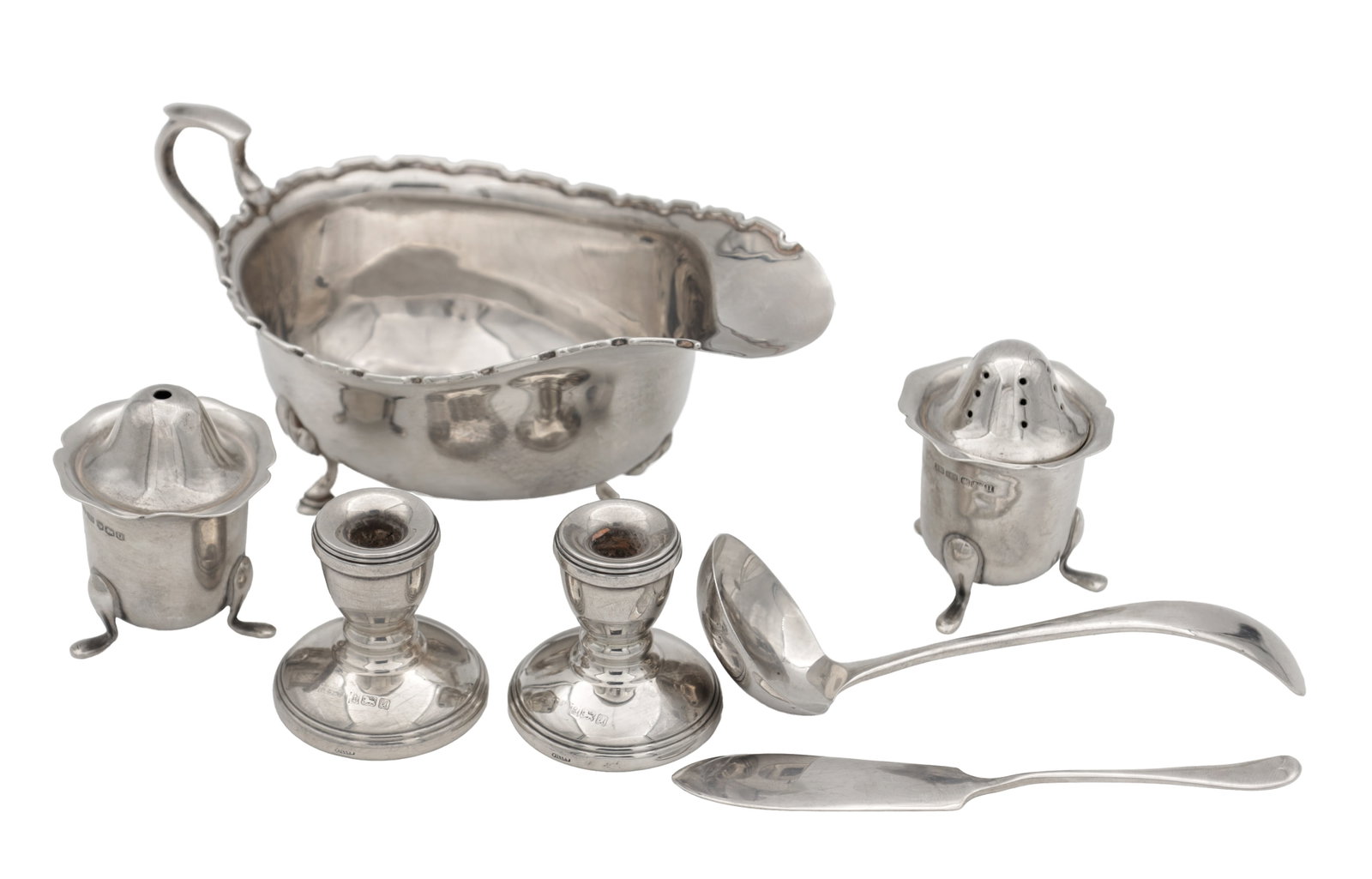 A COLLECTION OF SILVER TABLEWARE (1 of 6)