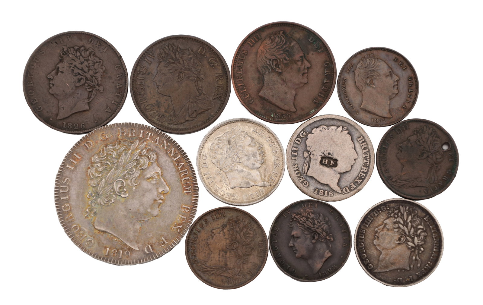 A COLLECTION OF EARLY 19TH CENTURY BRITISH COINS (1 of 2)
