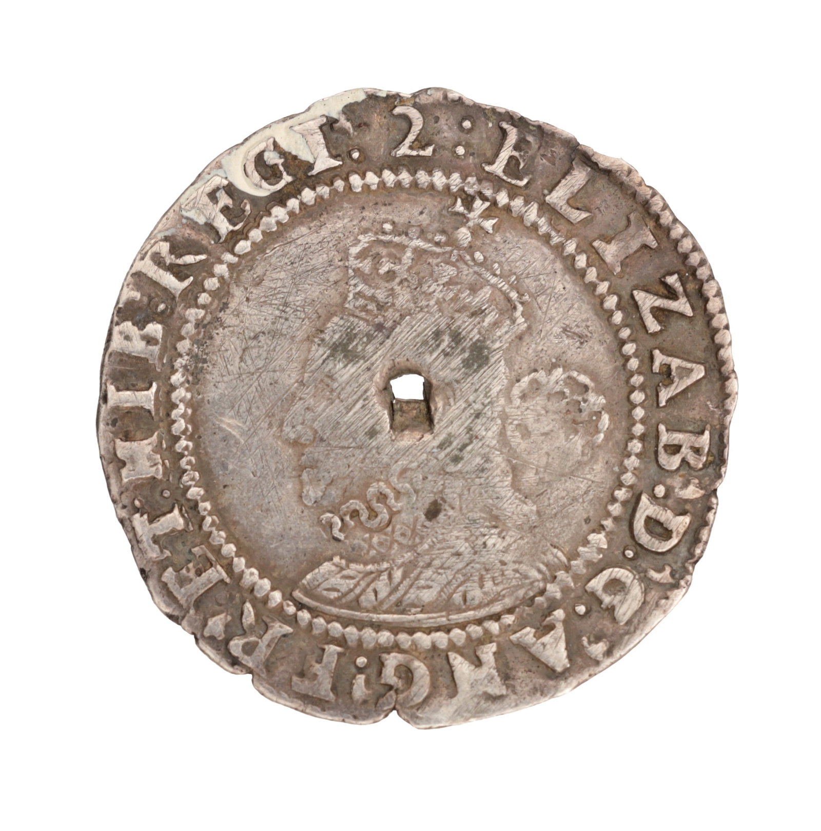 A 1602 ELIZABETH I SILVER SHILLING (1 of 2)