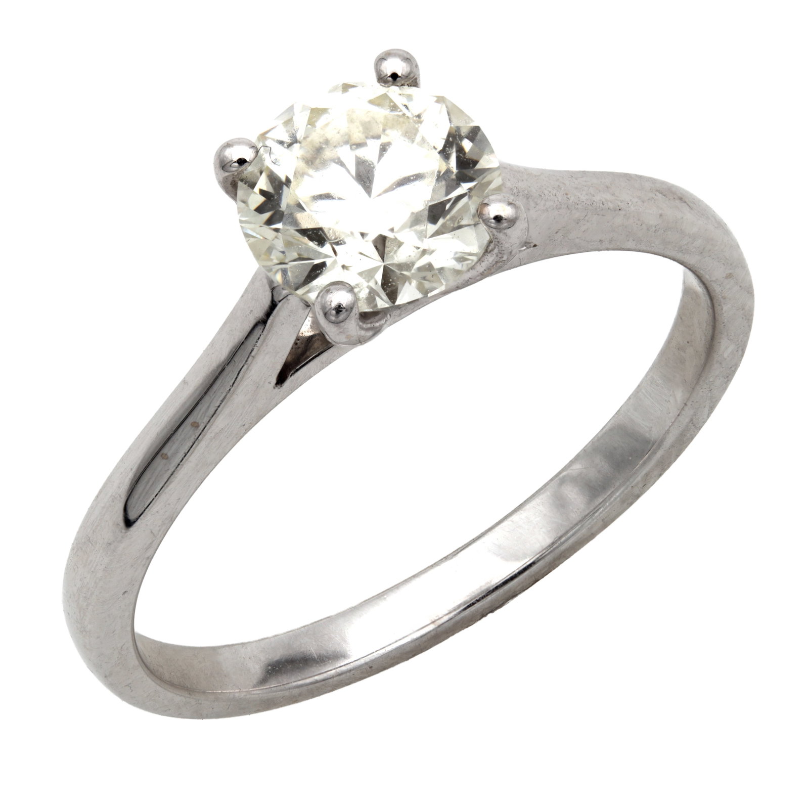 AN 18CT WHITE GOLD SOLITAIRE DIAMOND RING (1 of 1)