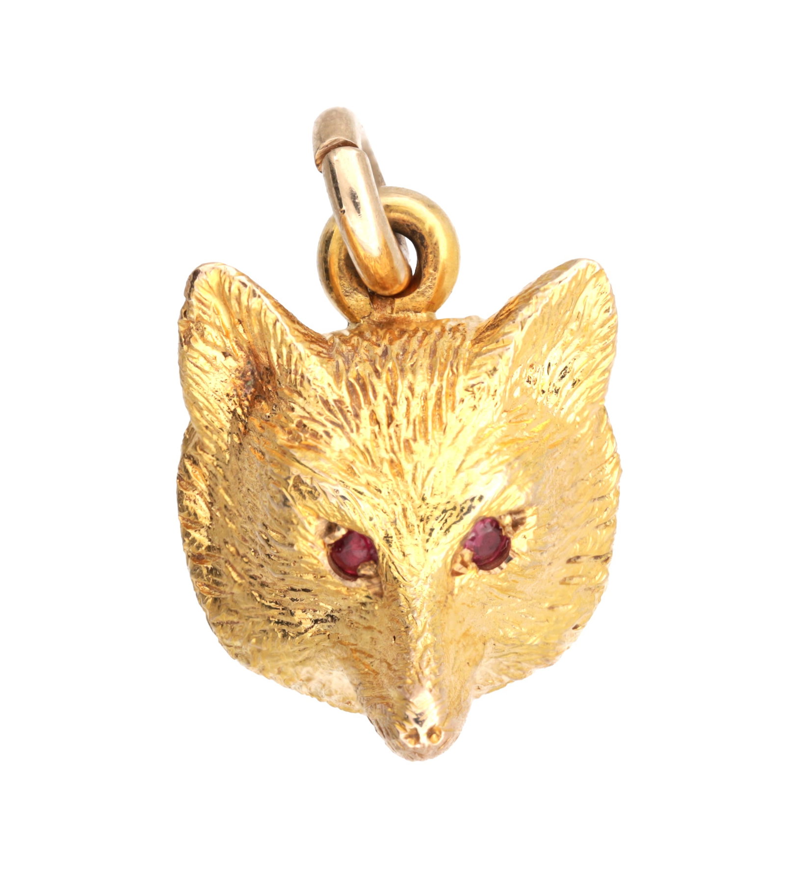 A 9CT GOLD FOX MASK PENDANT (1 of 2)