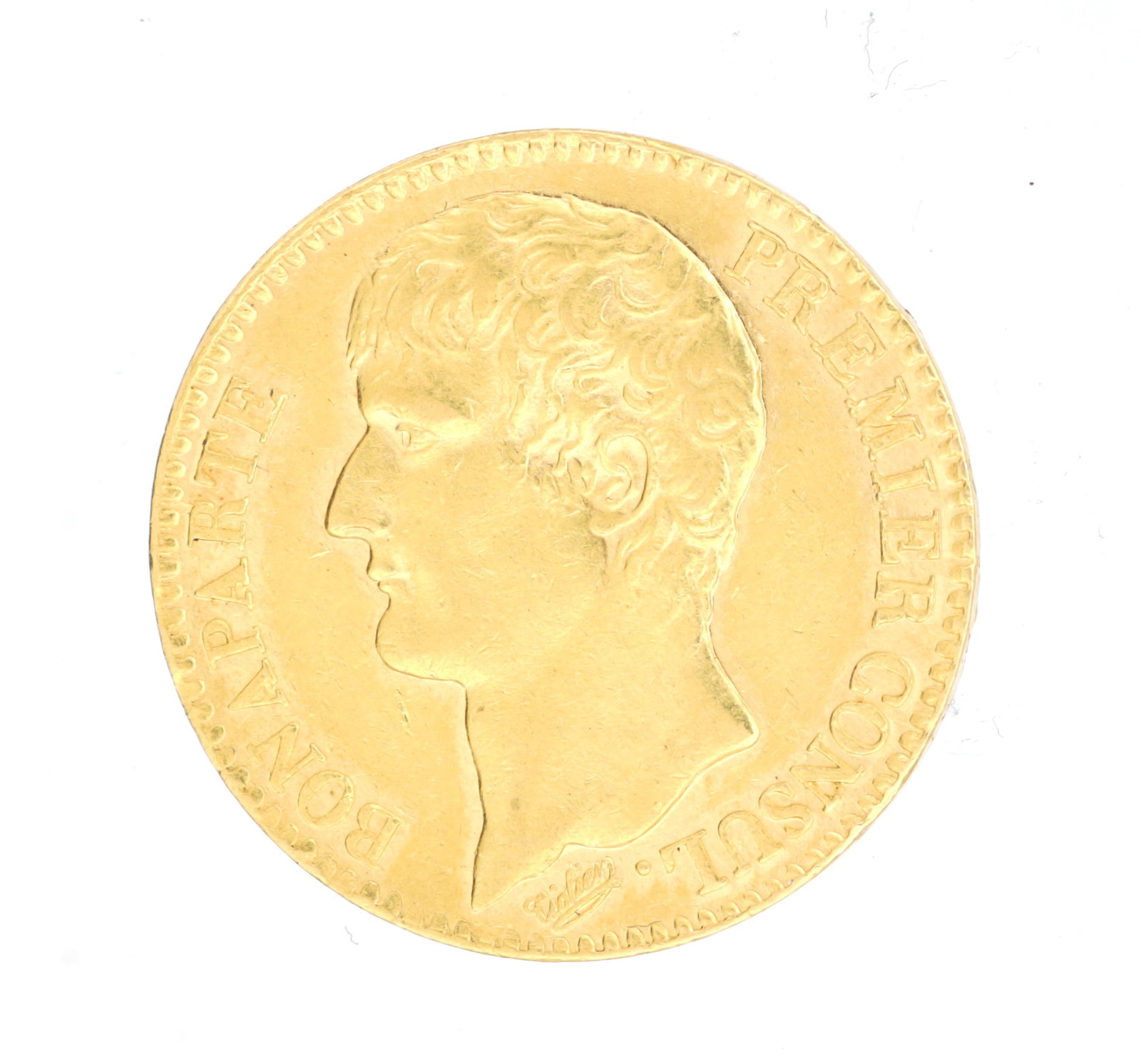 AN EARLY 19TH CENTURY FRENCH GOLD 40 FRANCS COIN (1 of 3)