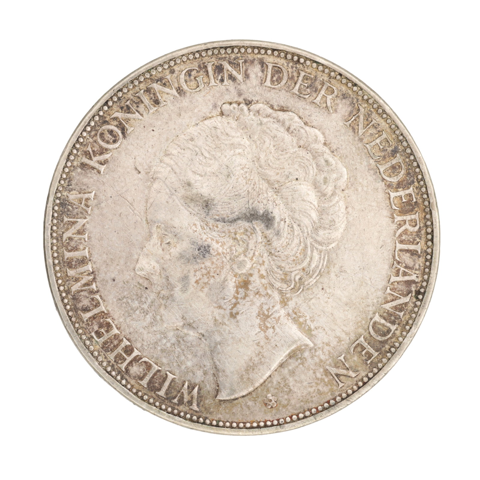 A 1930 DUTCH SILVER 2 1/2 GULDEN COIN 'RIJKSDAALDER' (1 of 2)