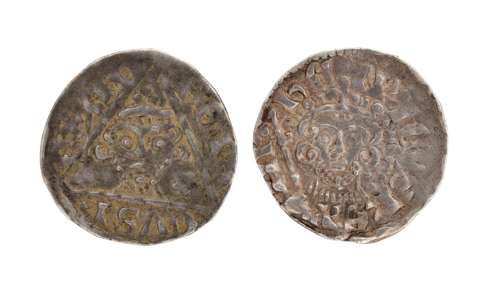 TWO HENRY III ENGLISH SILVER PENNIES (1 of 2)
