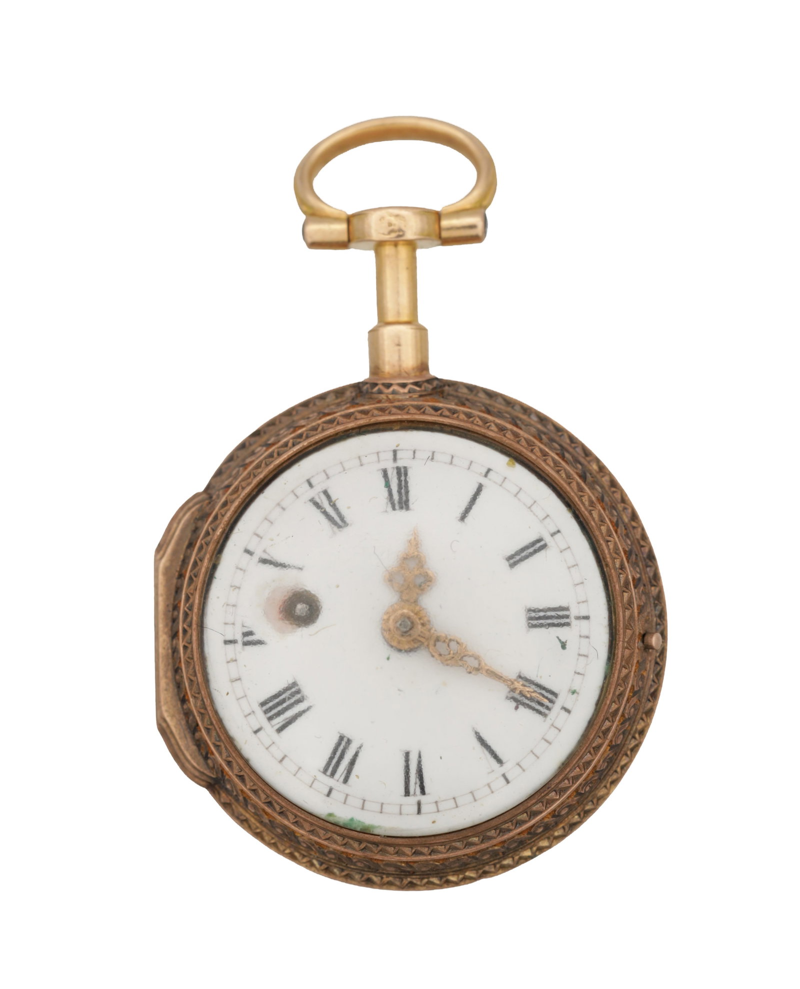 ROMILLY, A PARIS. A 15CT GOLD MINIATURE OPEN FACED POCKET WATCH (1 of 4)