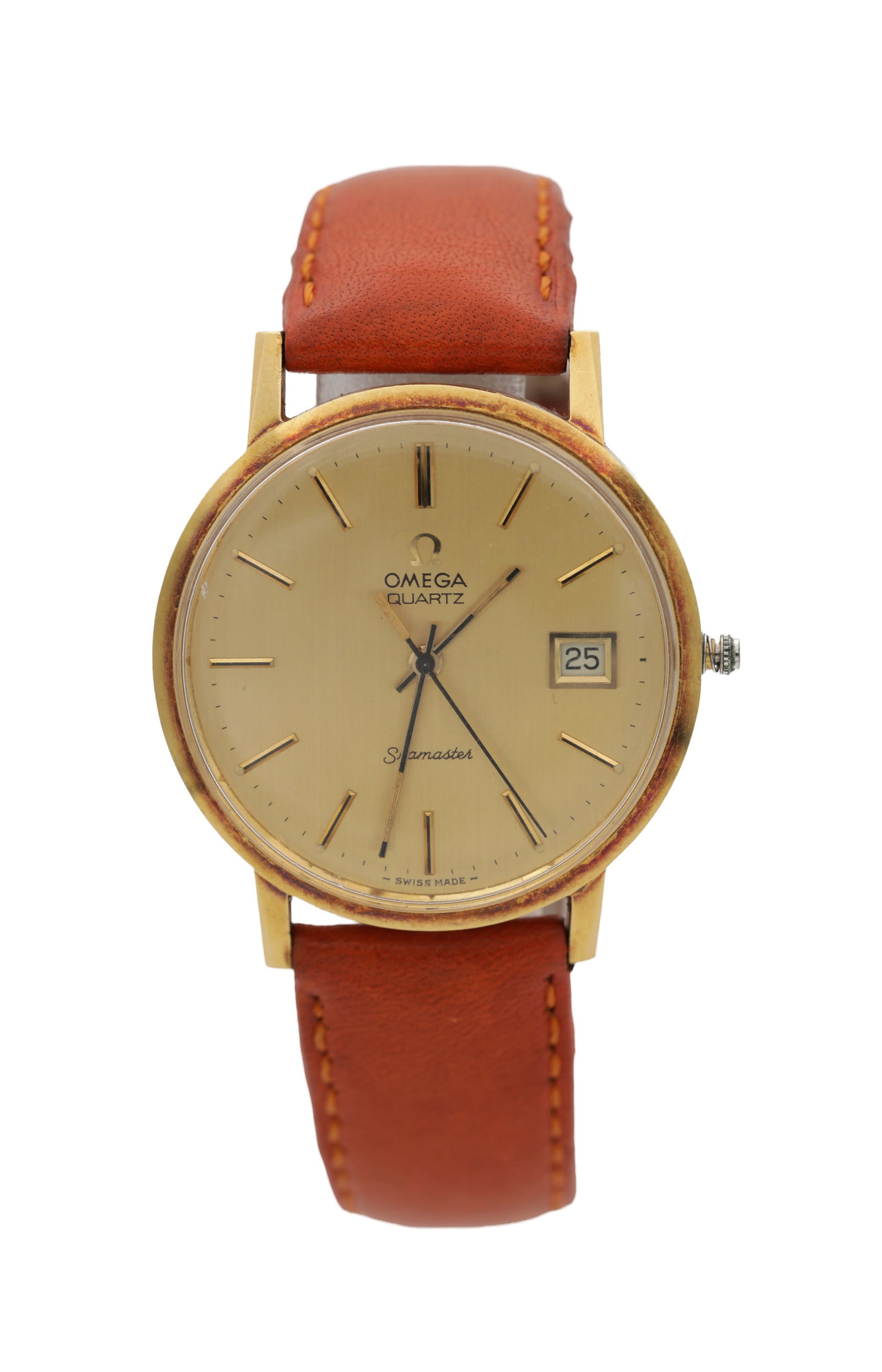 AN 18CT GOLD OMEGA SEAMASTER QUARTZ WRIST WATCH (1 of 5)