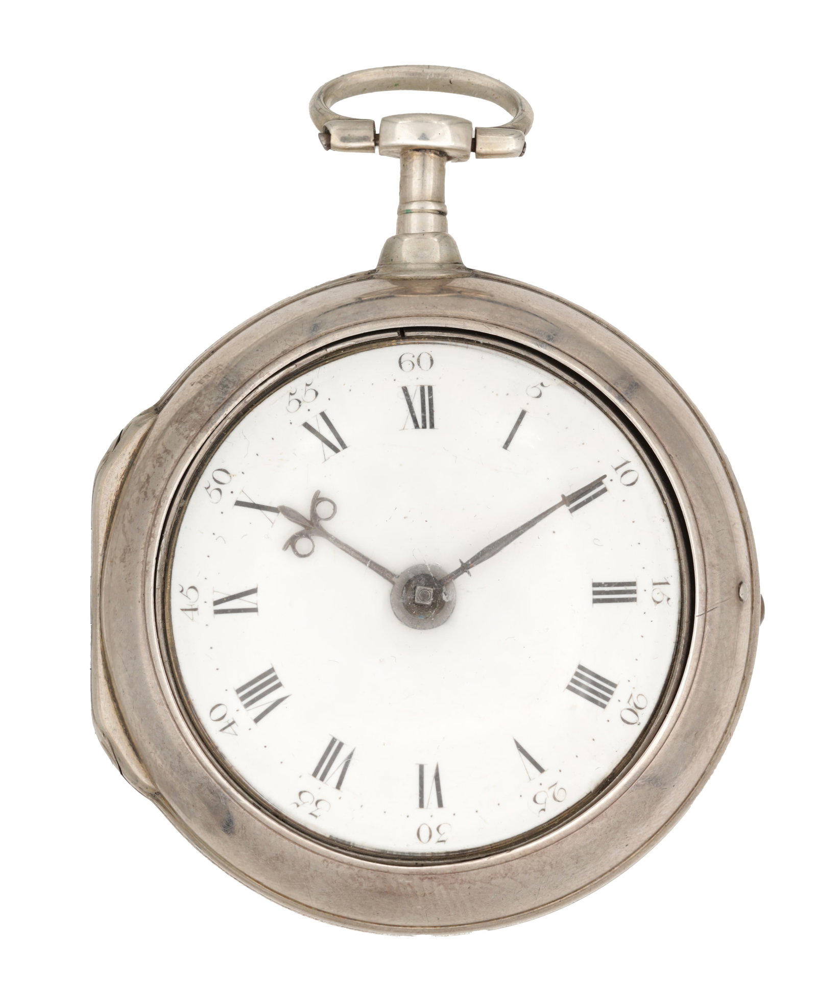 ROBERT MILLS, LONDON. A LATE 18TH CENTURY VERGE SILVER PAIR CASED POCKET WATCH (1 of 10)