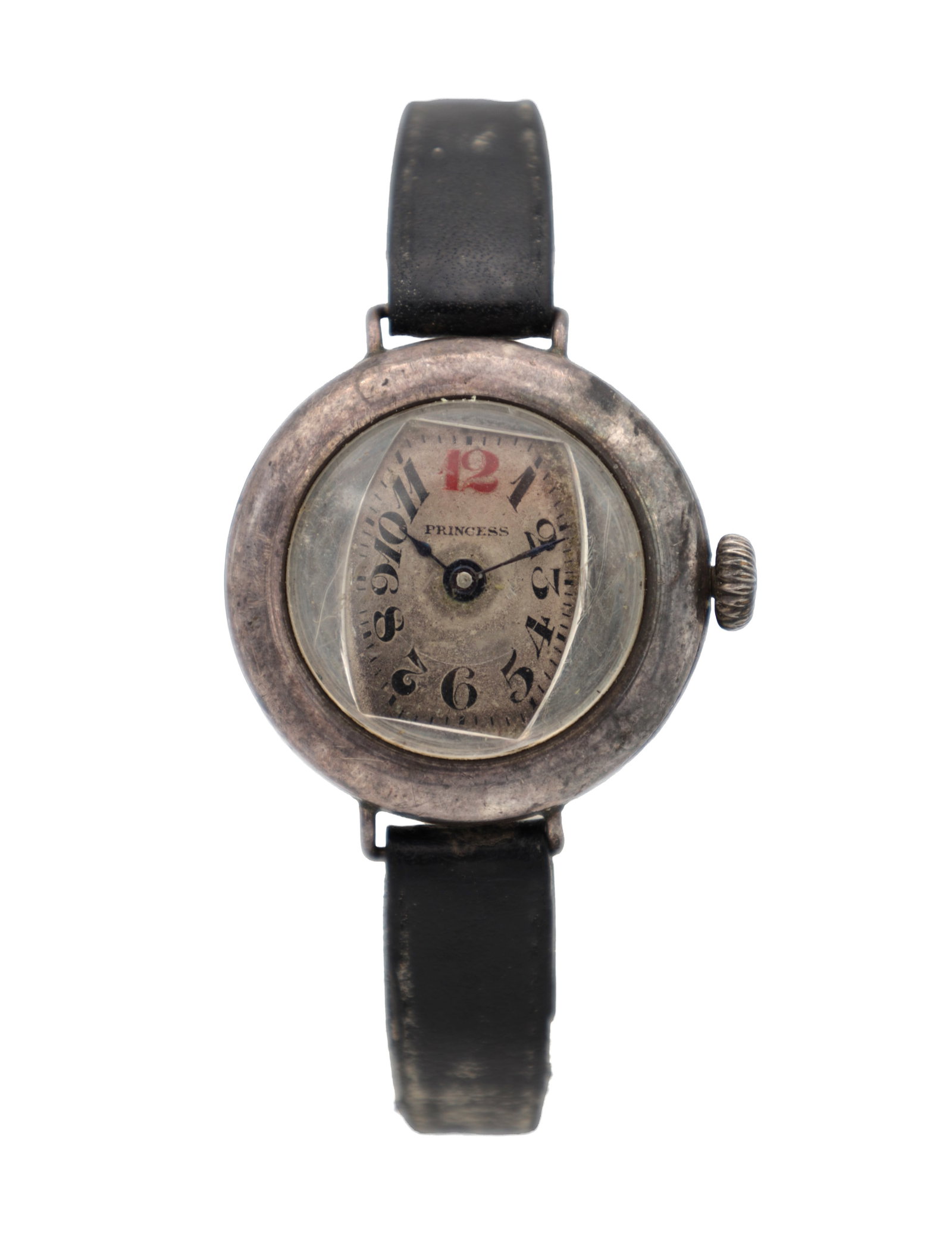 A 1930'S PRINCESS SILVER CASED WRIST WATCH (1 of 4)