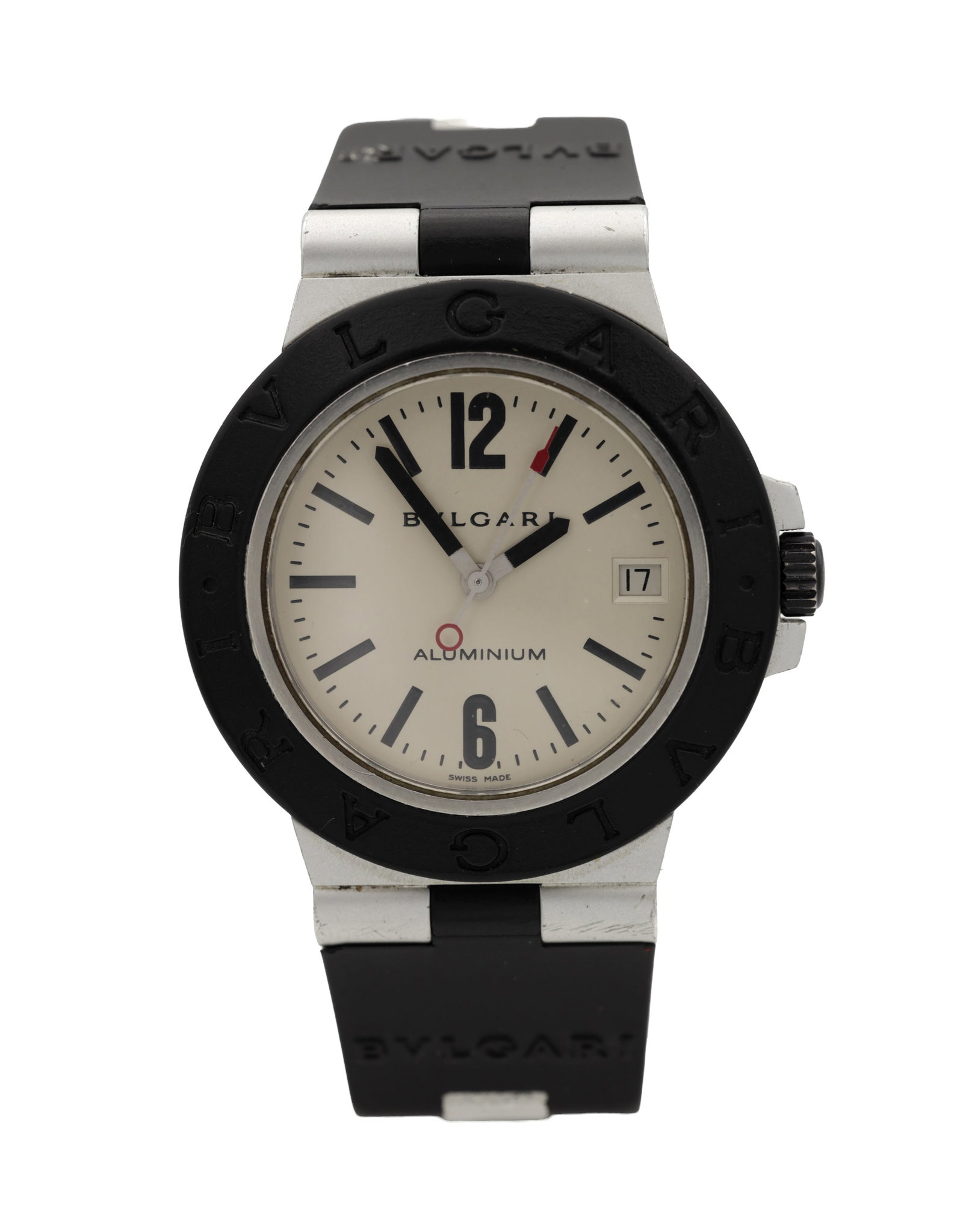 A GENTLEMAN'S BVLGARI ALUMINIUM AUTOMATIC WRIST WATCH (1 of 5)