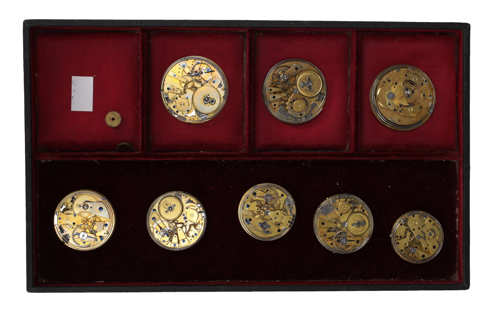 A COLLECTION OF EIGHT FRENCH QUARTER REPEATING POCKET WATCH MOVEMENTS (1 of 9)
