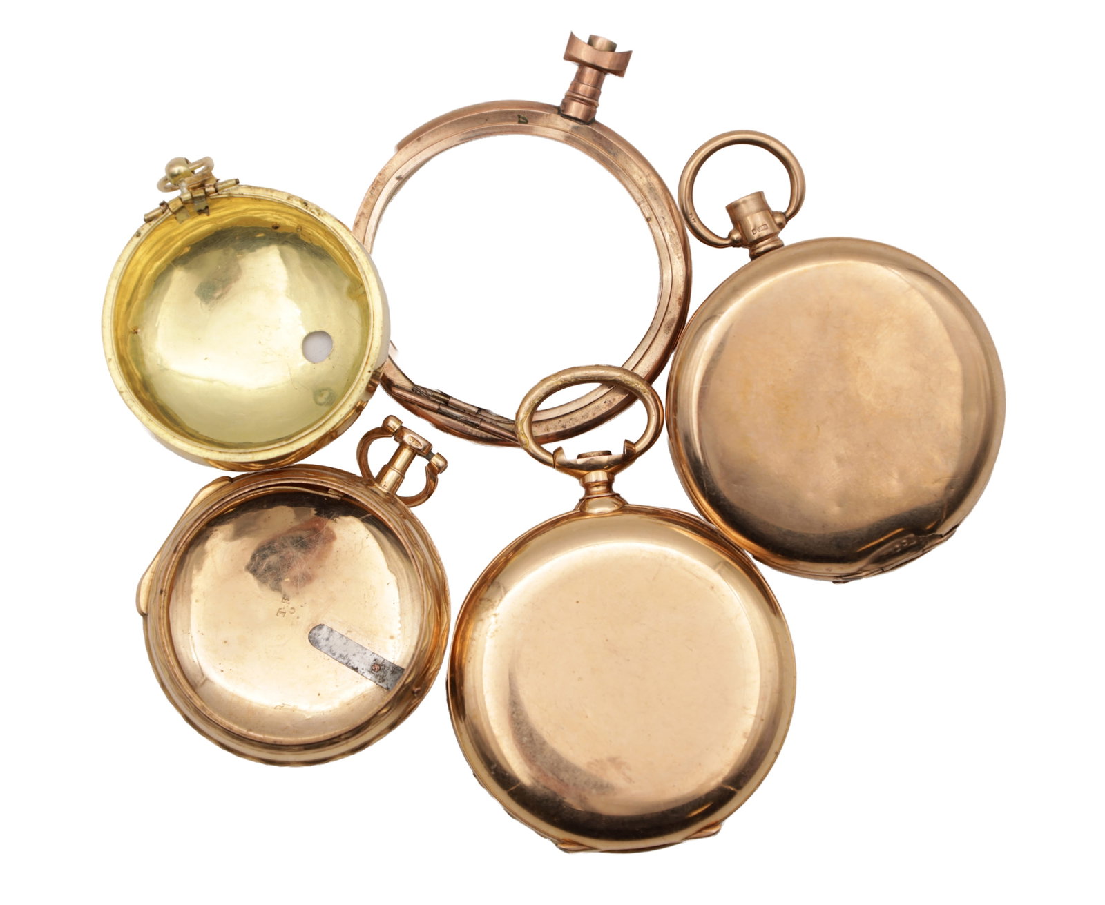 A COLLECTION OF GOLD WATCH CASES (1 of 3)