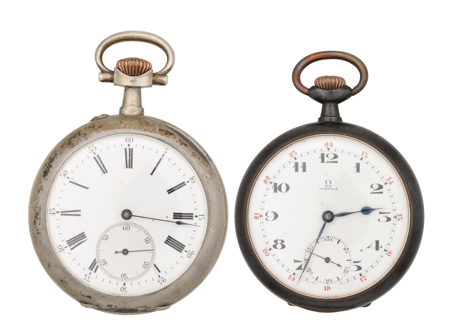 A COLLECTION OF TWO SWISS POCKET WATCHES (1 of 6)