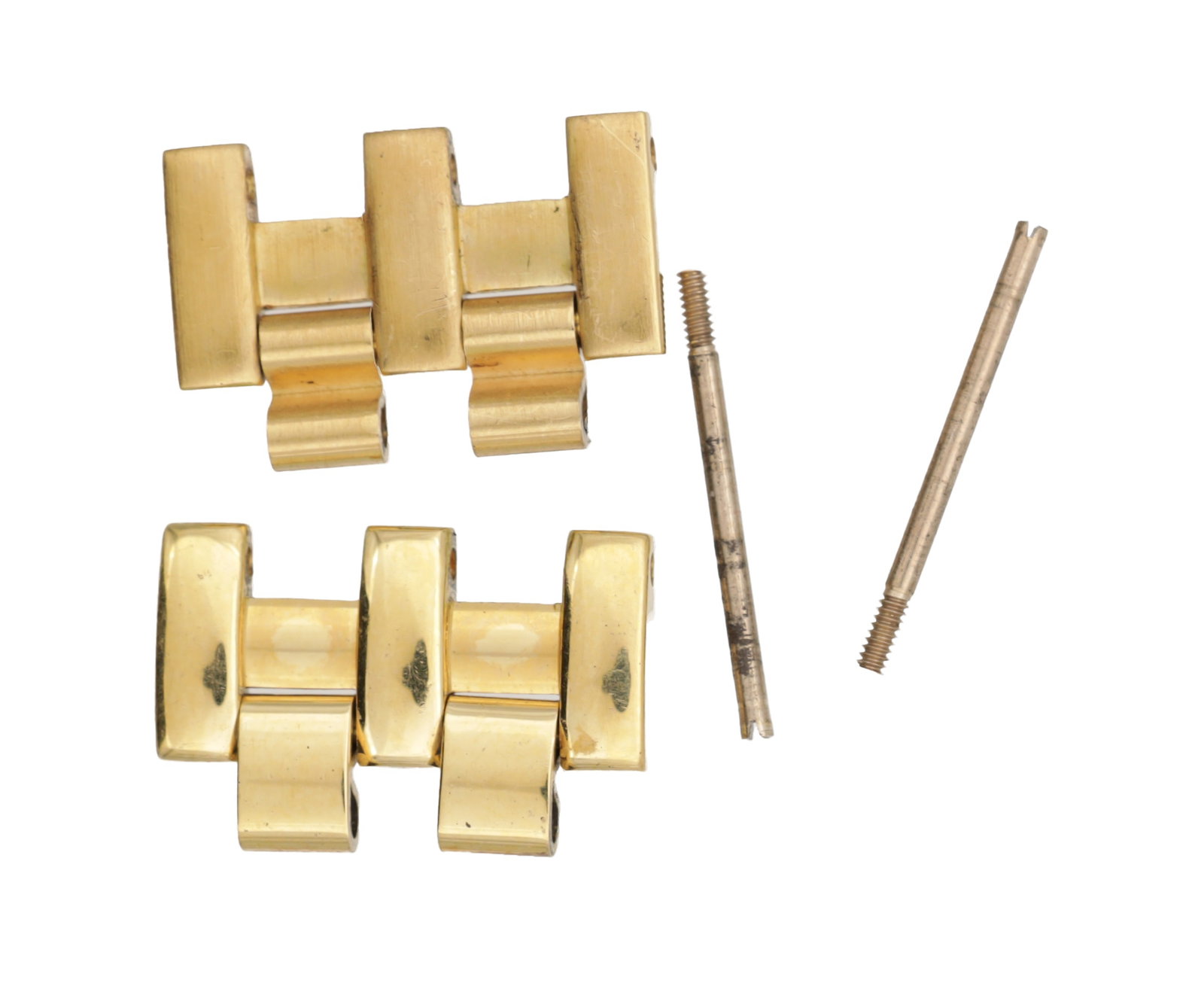 TWO 18CT GOLD WRIST WATCH BRACELET LINKS (1 of 1)