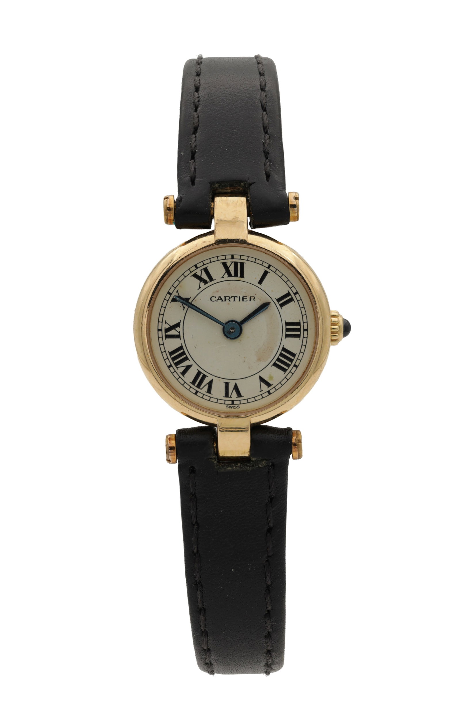 A LADIES 18CT GOLD CARTIER VENDOME QUARTZ WRIST WATCH (1 of 8)