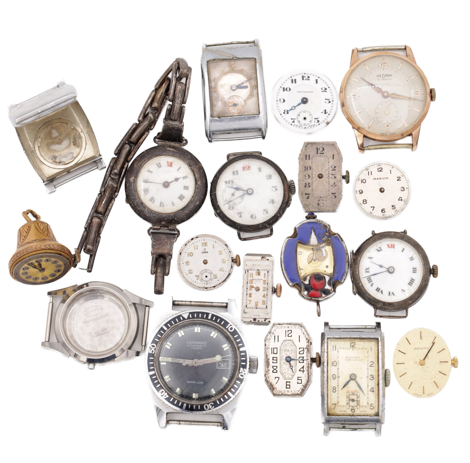 A COLLECTION OF VINTAGE WRIST WATCHES, DIALS AND MOVEMENTS (1 of 3)