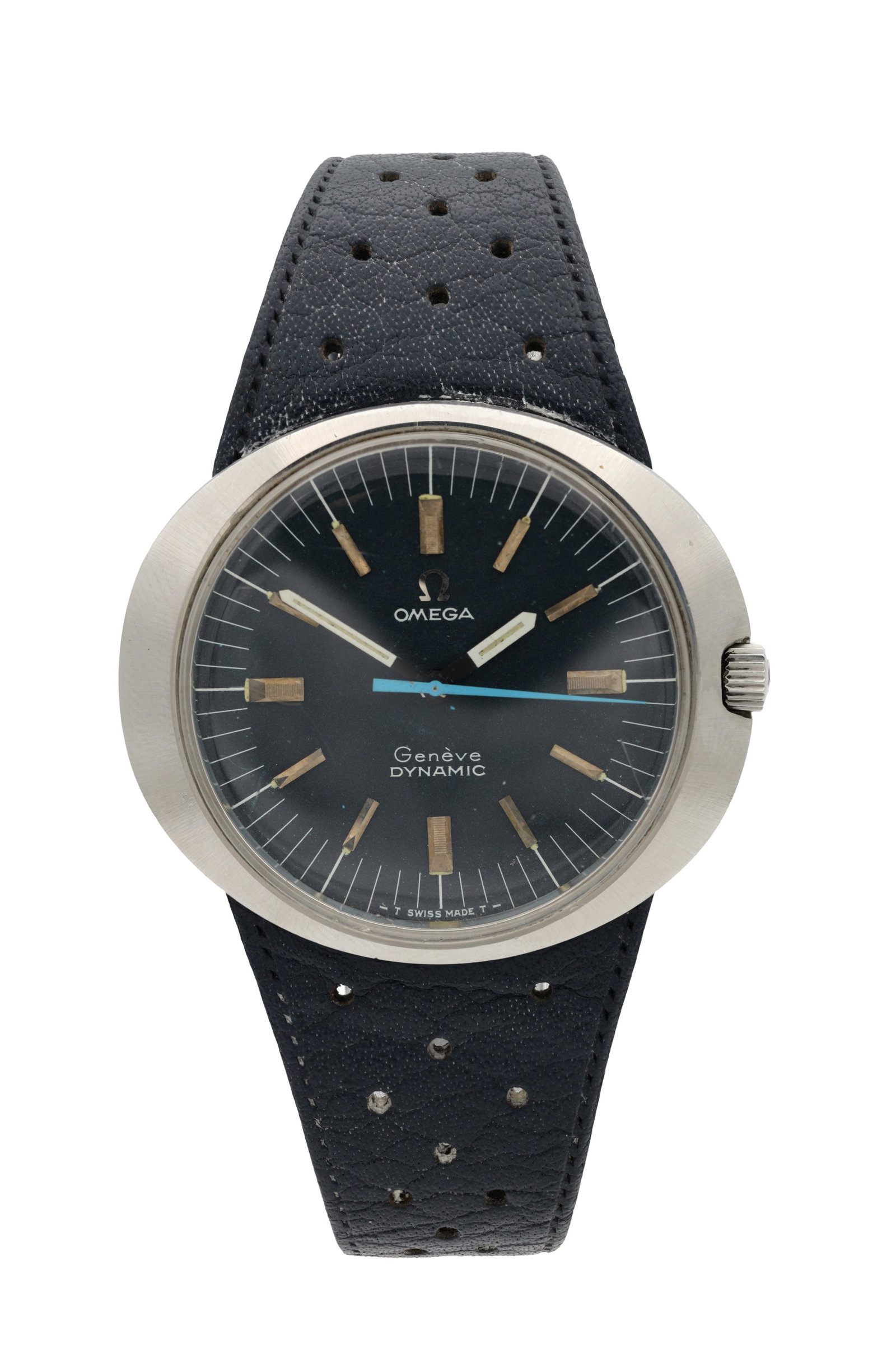 A 1970S STAINLESS STEEL OMEGA GENEVE DYNAMIC TOOL 107 WRIST WATCH (1 of 9)