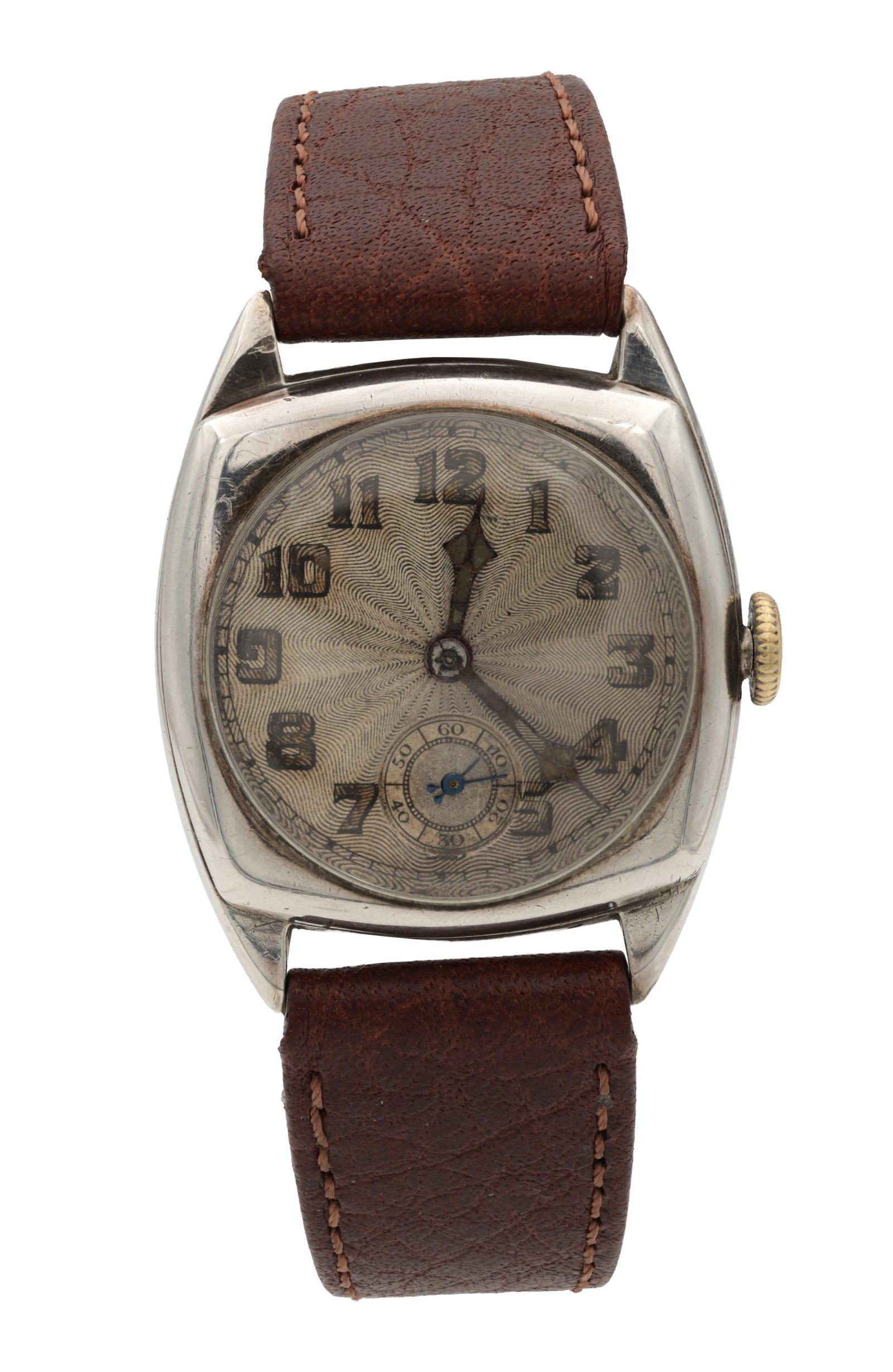 A 1930S SILVER ROLEX 'UNICORN' CUSHION-CASE WRISTWATCH (1 of 5)