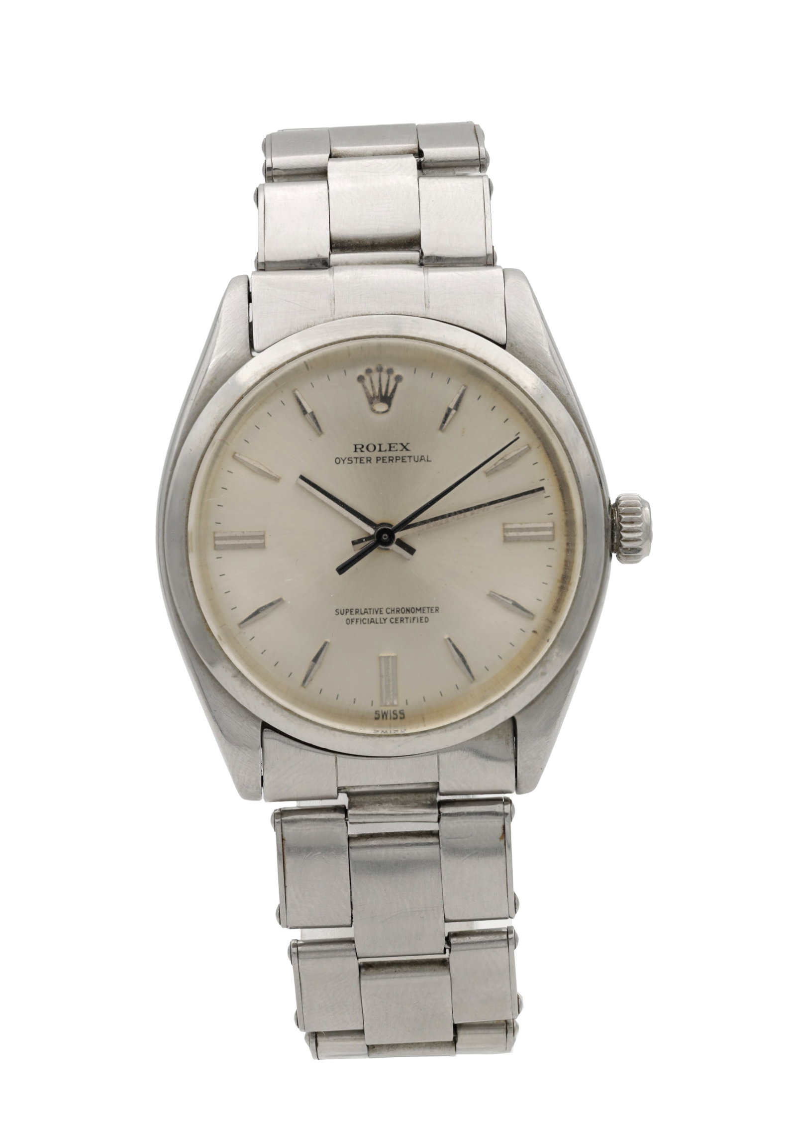 A VINTAGE ROLEX STAINLESS STEEL OYSTER PERPETUAL WRIST WATCH (1 of 8)