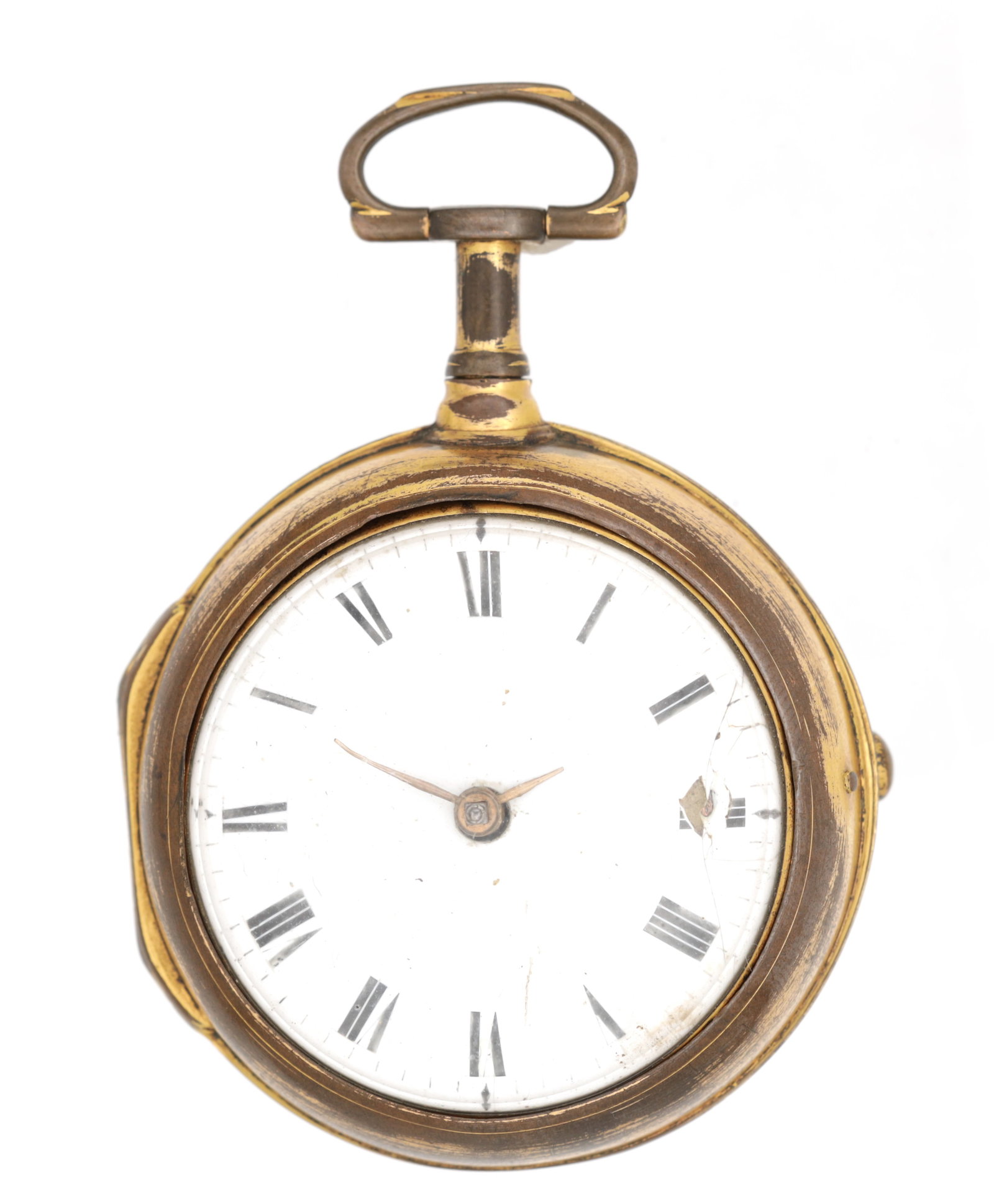GEORGE LINDSAY, LONDON. AN 18TH CENTURY GILT PAIR CASED VERGE POCKET WATCH (1 of 5)
