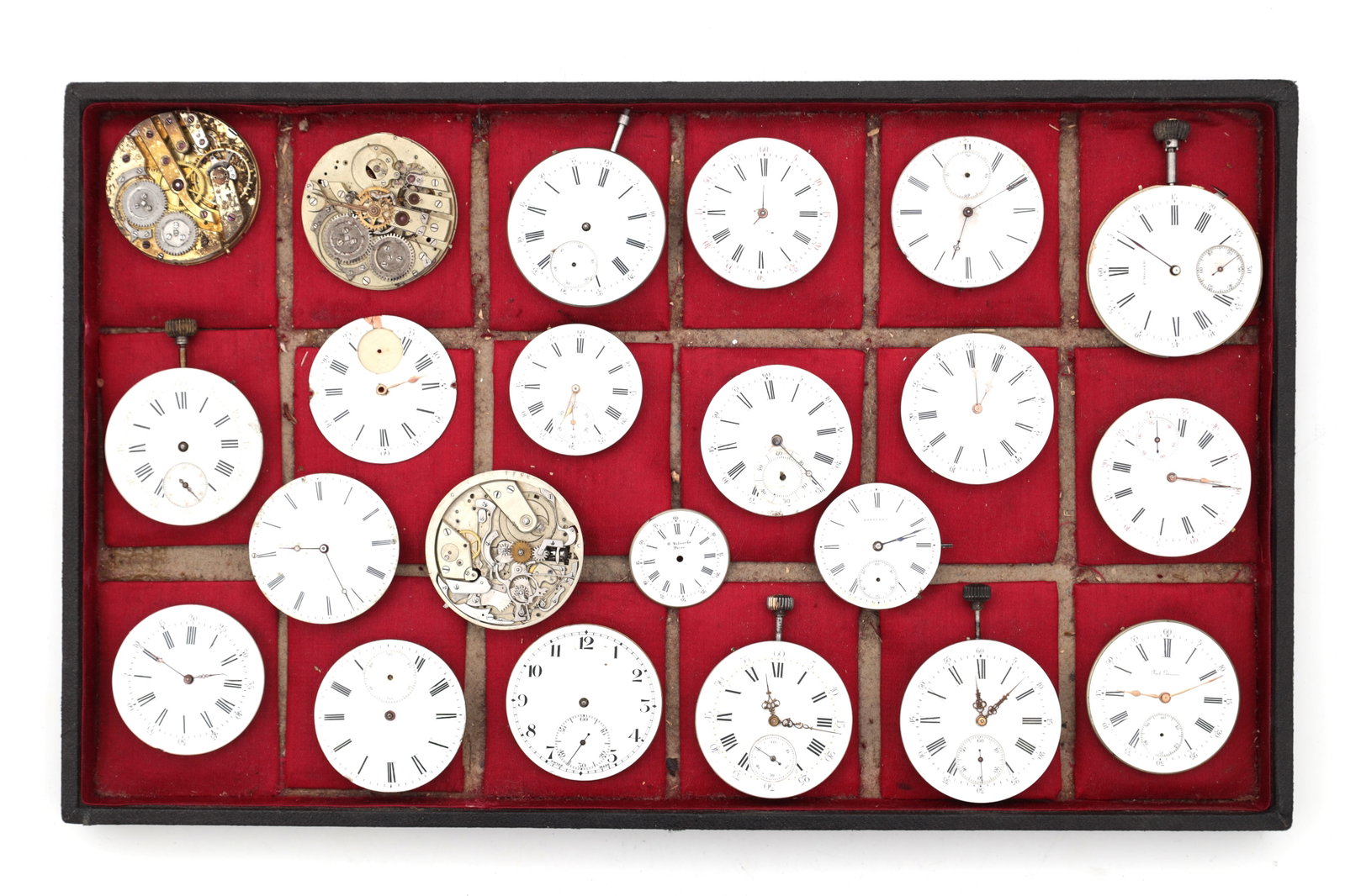 A COLLECTION OF SWISS POCKET WATCH MOVEMENTS AND PARTS (1 of 8)