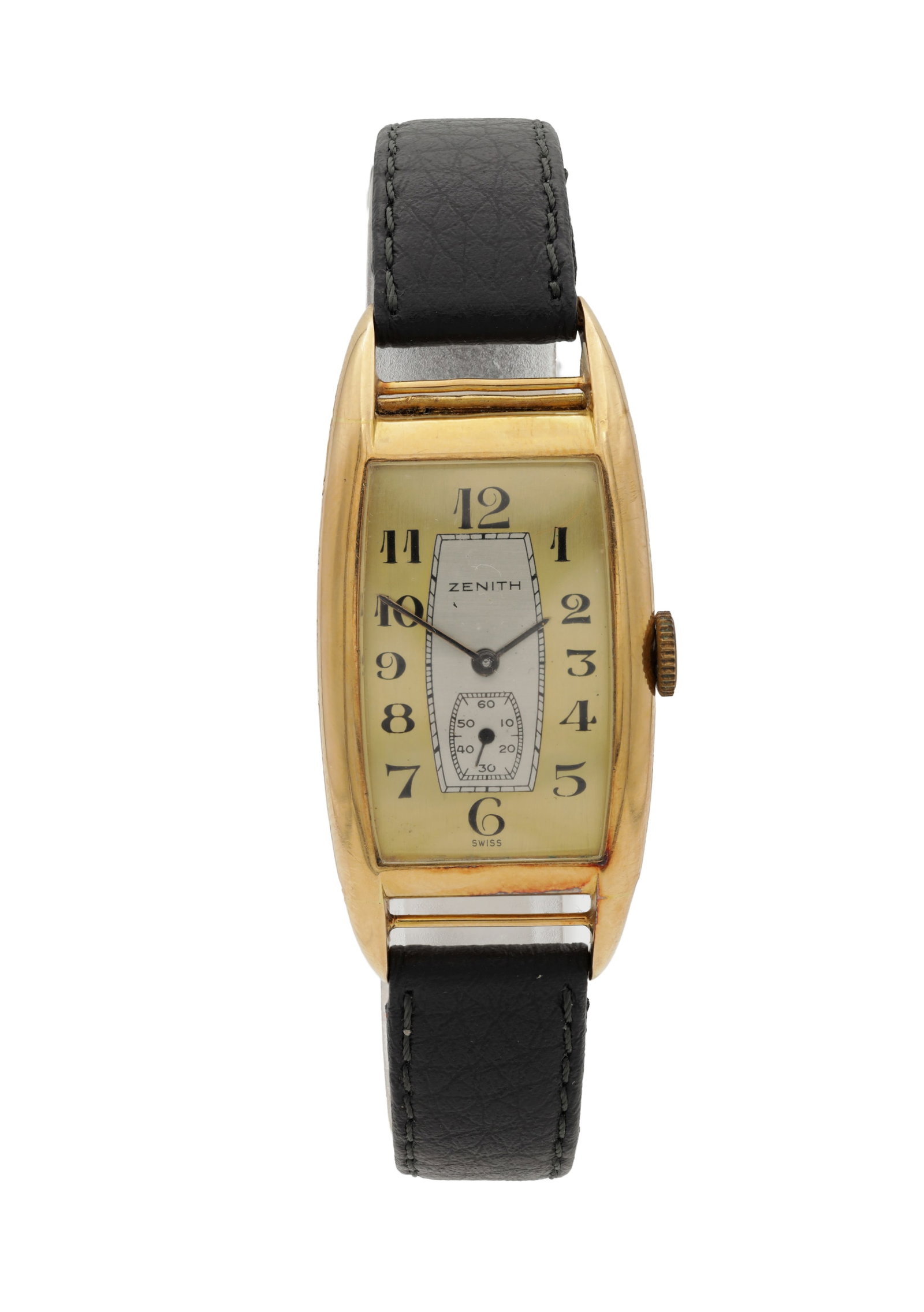 AN ART DECO ZENITH 18CT GOLD GENTLEMAN'S WRIST WATCH (1 of 5)