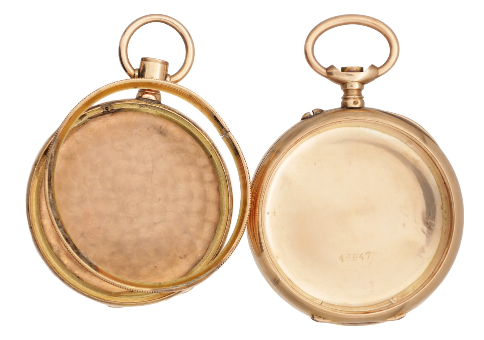 TWO 14CT GOLD POCKET WATCH CASES (1 of 6)