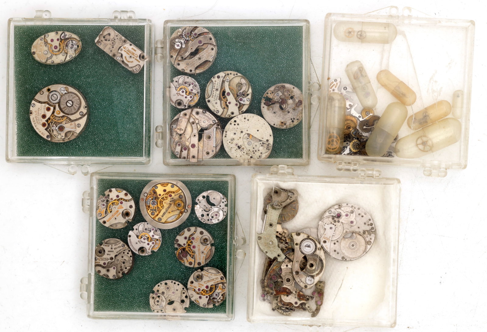 A COLLECTION OF JAEGER-LECOULTRE AND OTHER MAKERS WRISTWATCH MOVEMENTS AND PARTS (1 of 1)