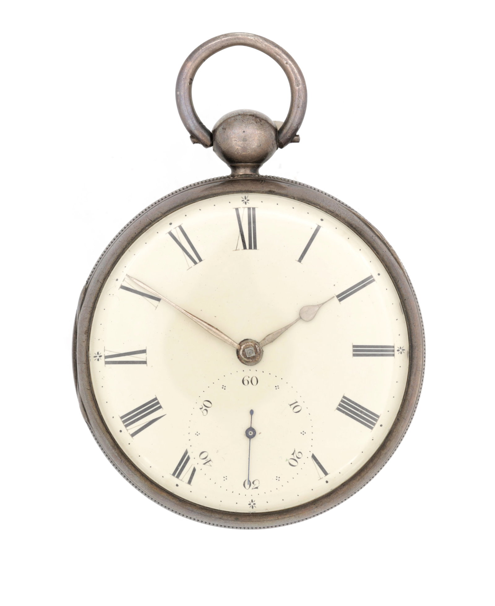 JAMES CONDLIFF, LIVERPOOL A 19TH CENTURY ENGLISH SILVER OPEN FACED POCKET WATCH: JAMES CONDLIFF, LIVERPOOL A 19TH CENTURY ENGLISH SILVER OPEN FACED POCKET WATCH the plain case enclosing an enamel Roman numeral dial with subsidiary seconds dial fronting a chain driven fusee movemen