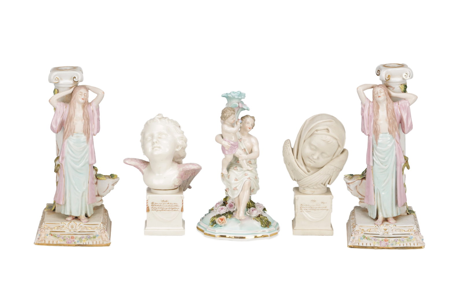 A COLLECTION OF FIVE PIECES OF CONTINENTAL PORCELAIN (1 of 18)