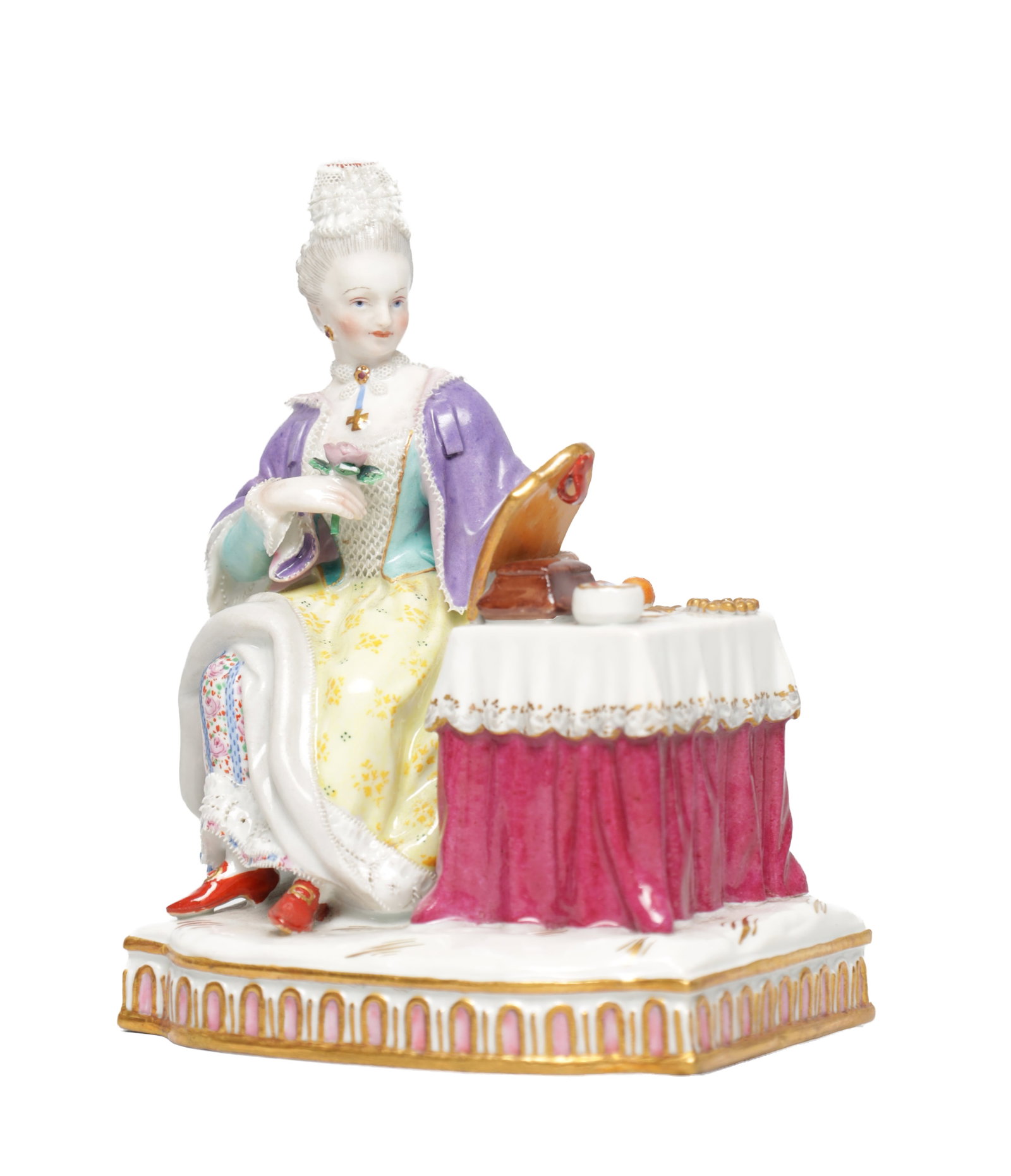 A 19TH CENTURY MEISSEN PORCELAIN ALLEGORICAL FIGURE GROUP (1 of 6)