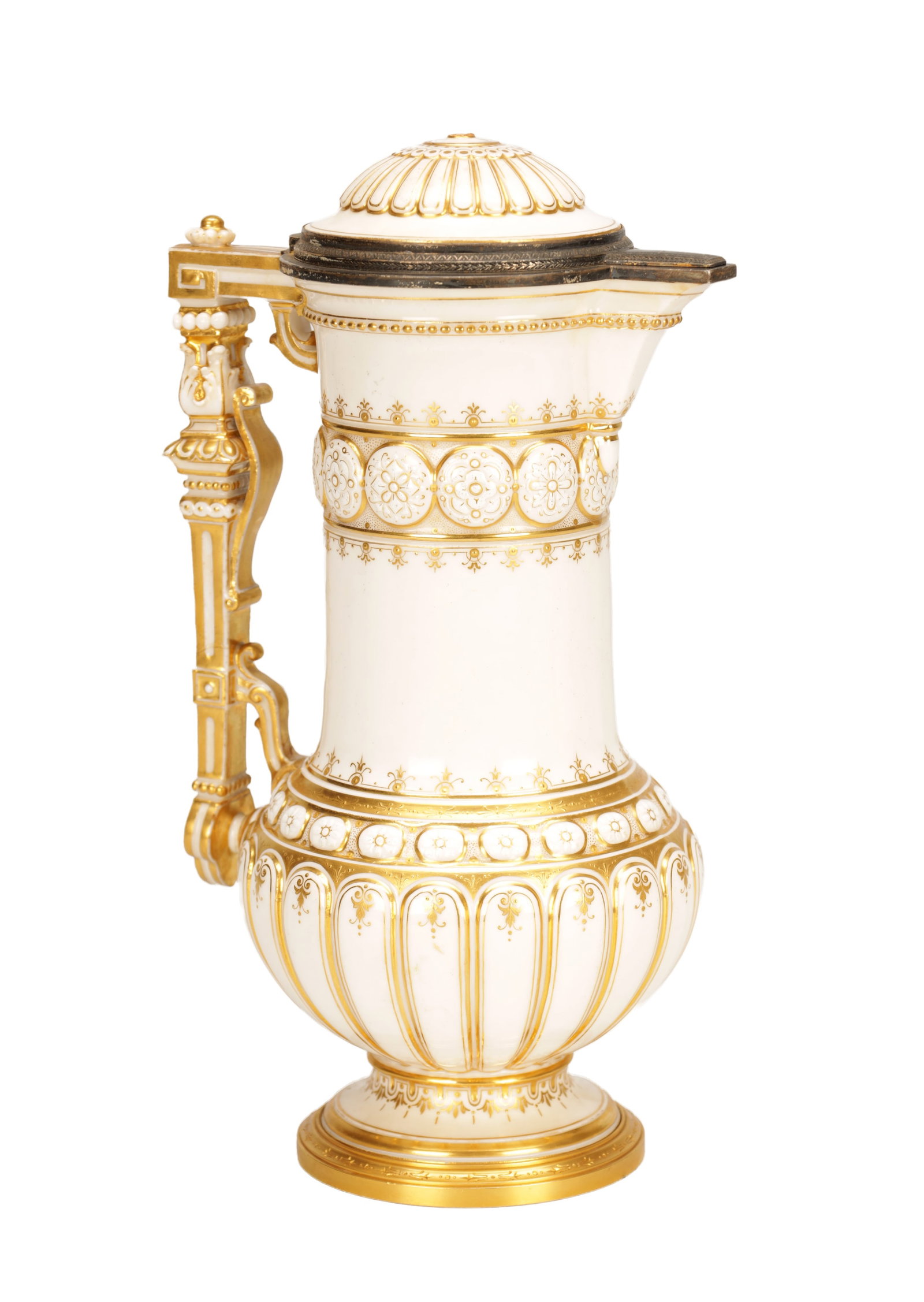 A SEVRES PORCELAIN GILT-DECORATED LIDDED JUG (1 of 11)