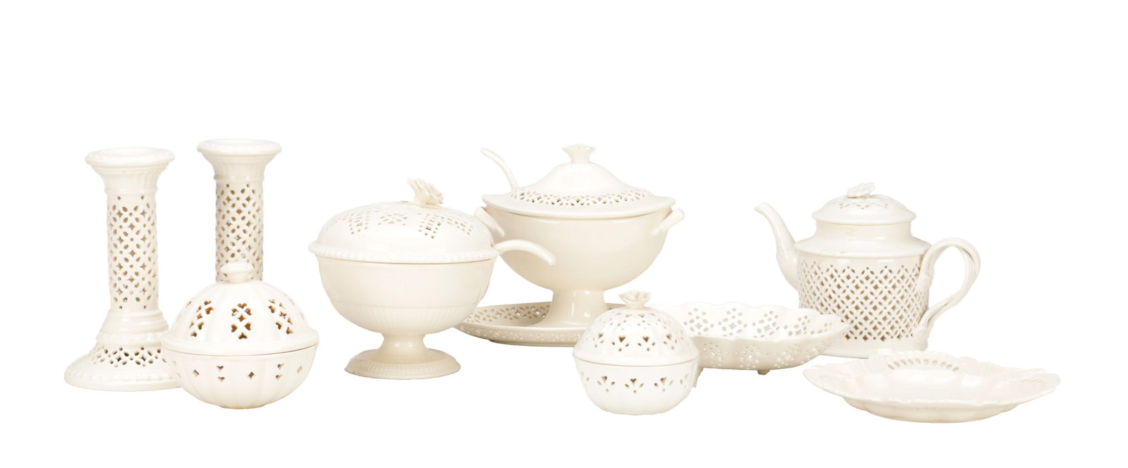 A COLLECTION OF LEEDS CREAMWARE (1 of 12)