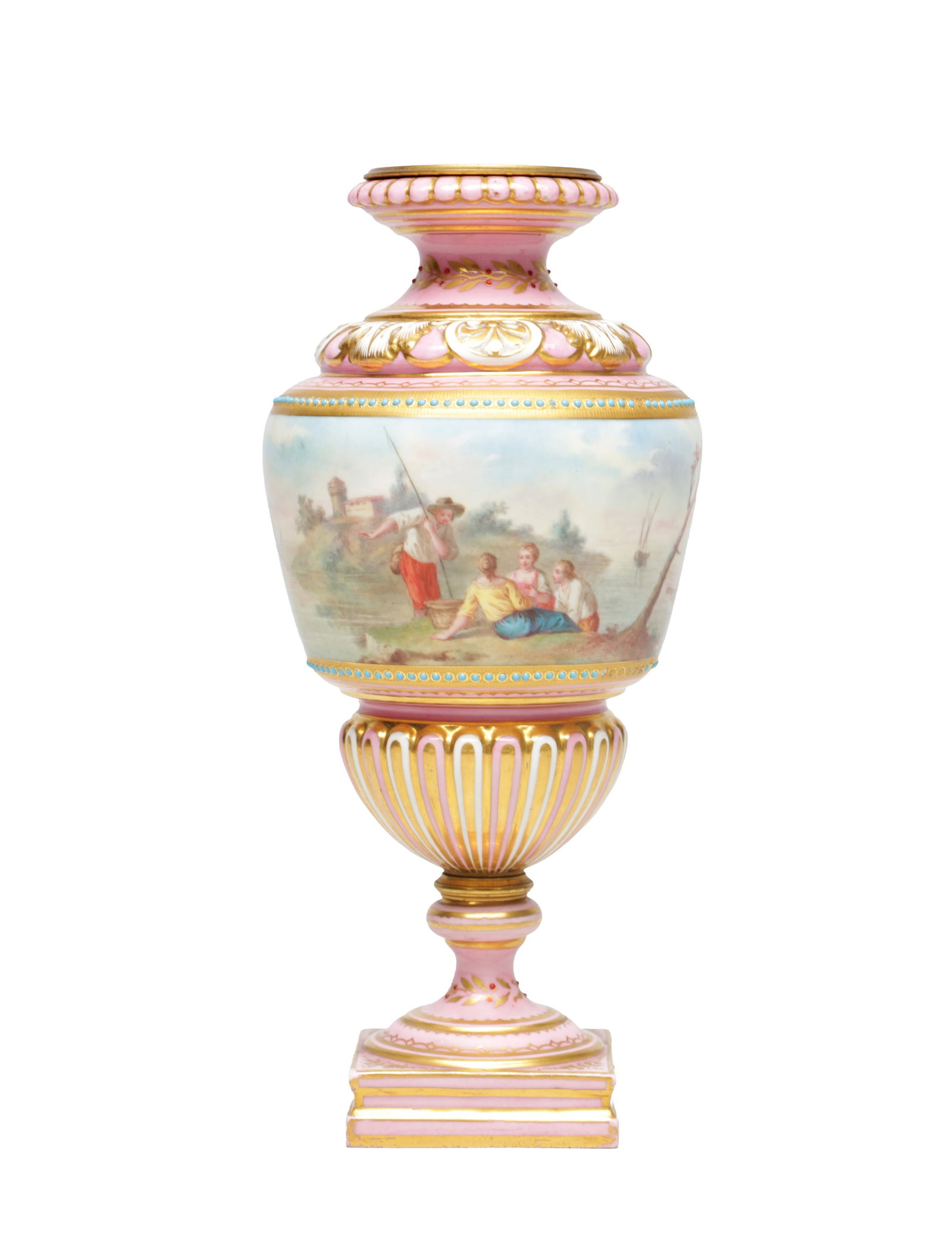 A 19TH CENTURY FRENCH SEVRES PORCELAIN CABINET VASE (1 of 10)