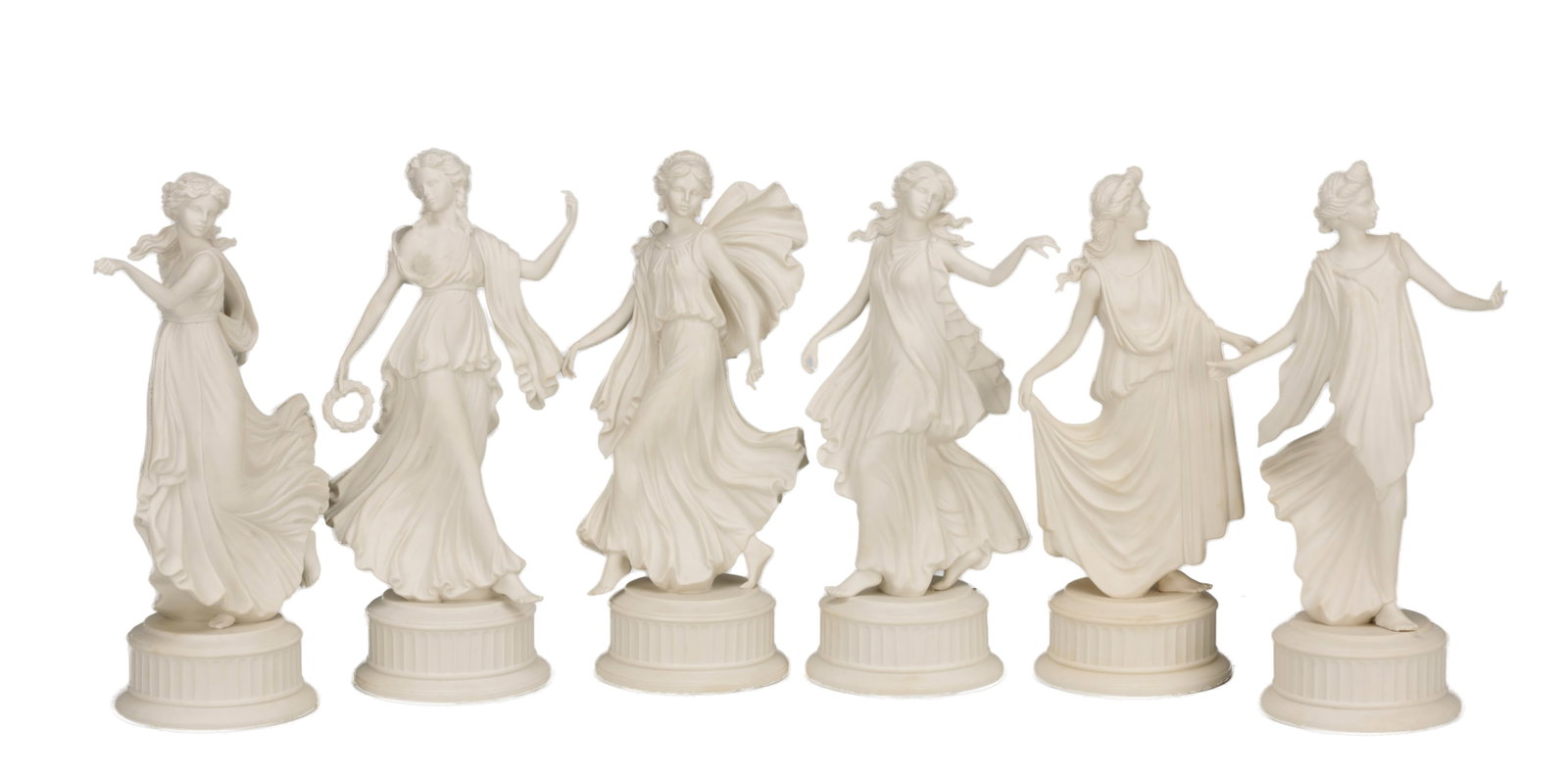 A SET OF SIX WEDGWOOD FOR COMPTON & WOODHOUSE LIMITED EDITION PORCELAIN FIGURES (1 of 20)