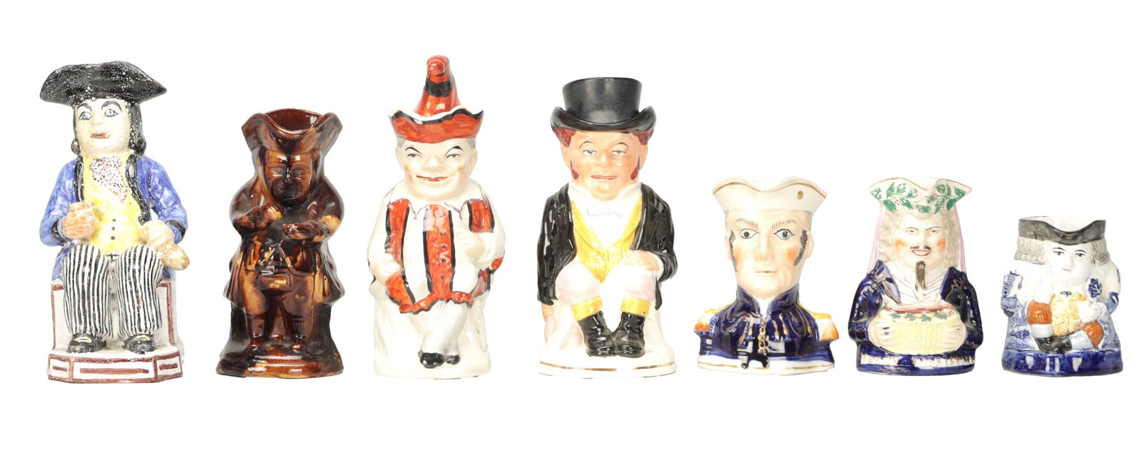 A COLLECTION OF 18TH AND 19TH CENTURY TOBY JUGS (1 of 8)