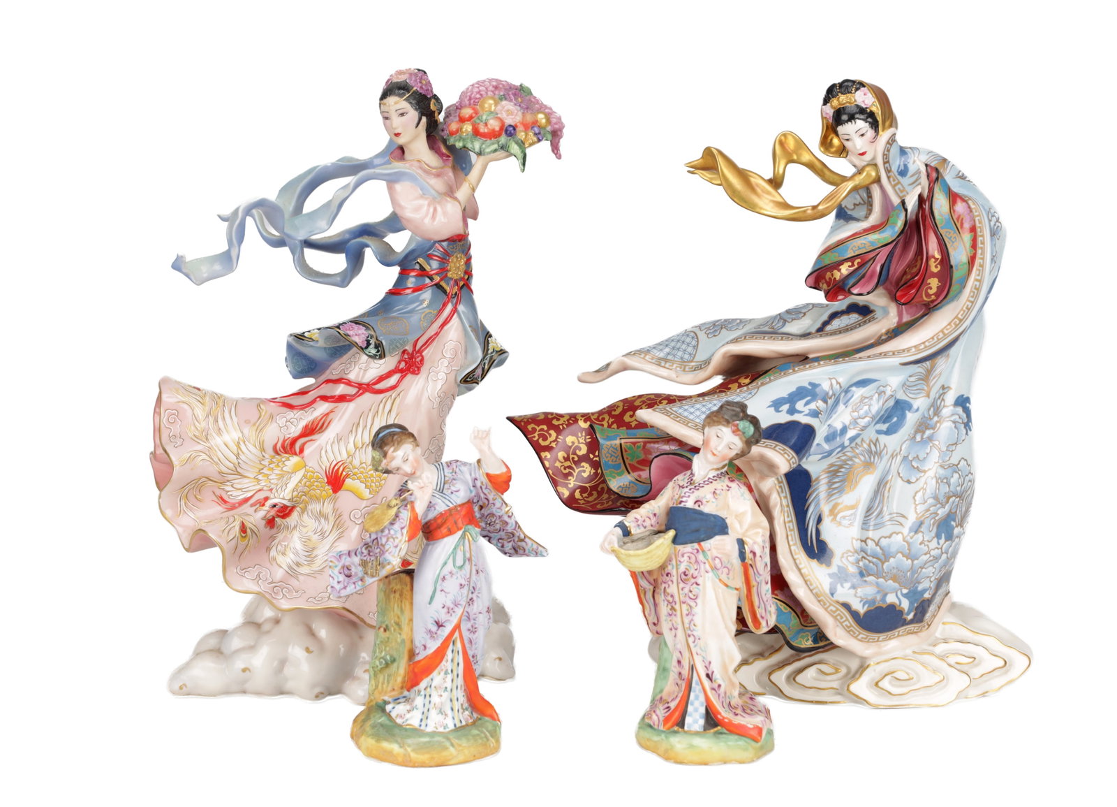 FOUR FRANKLIN MINT AND CONTINENTAL PORCELAIN FIGURES (1 of 11)