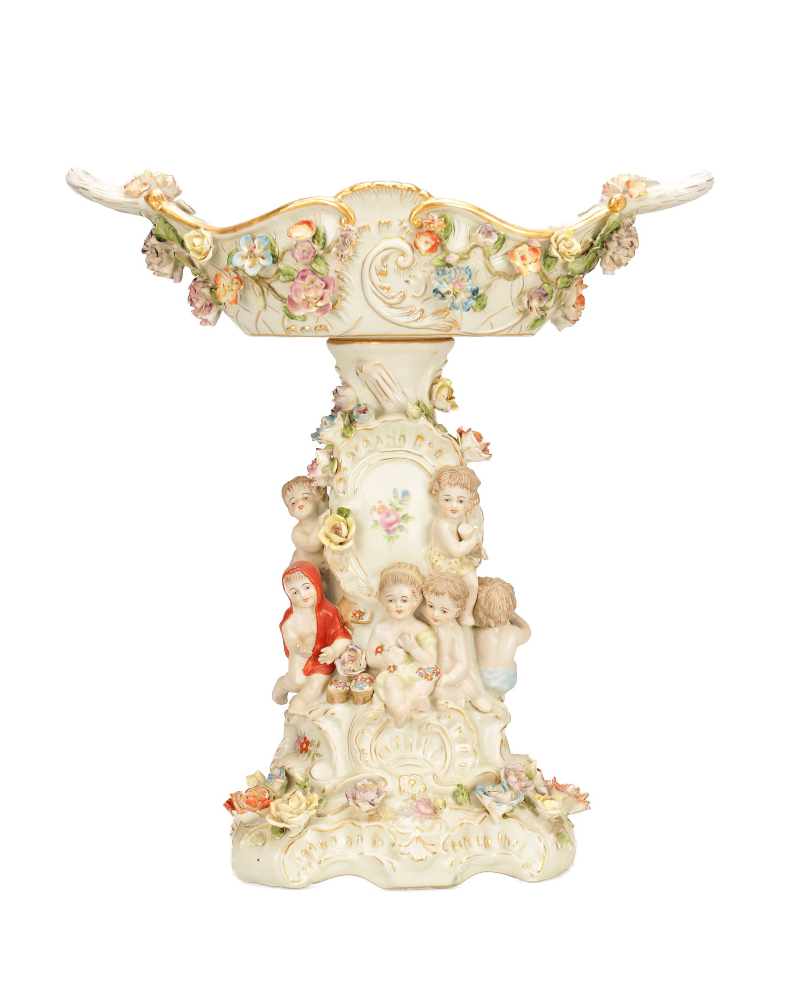 AN EARLY 20TH CENTURY SITZENDORF PORCELAIN CENTREPIECE (1 of 12)