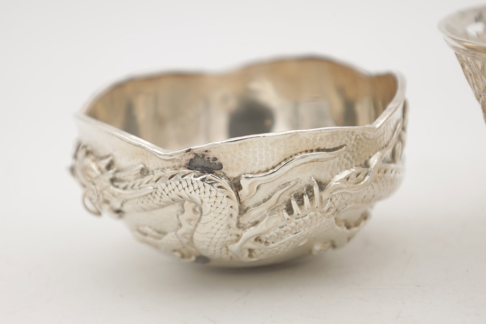 TWO CHINESE SILVER DISHES - 4