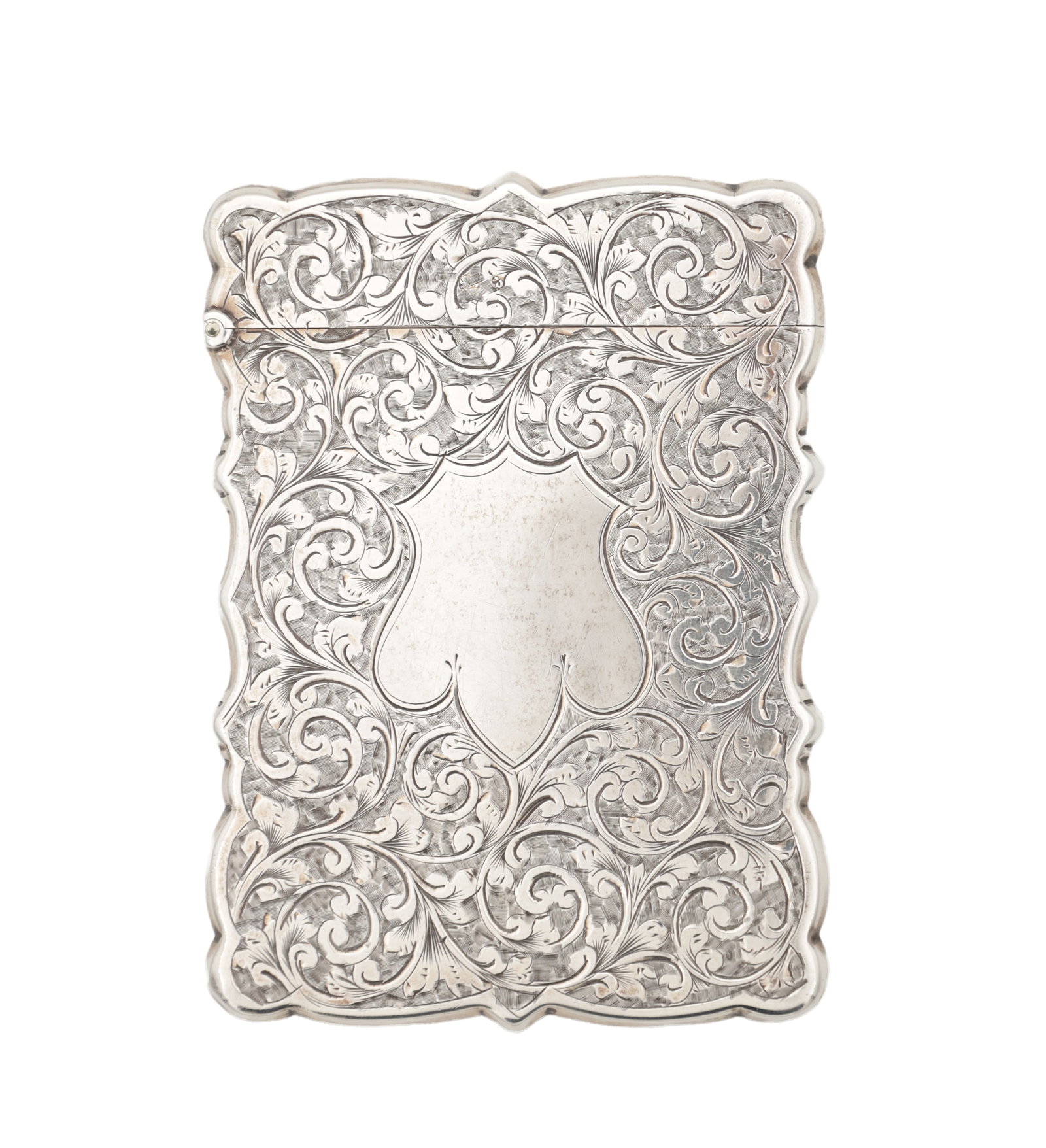 AN EDWARDIAN ENGLISH SILVER CARD CASE (1 of 4)