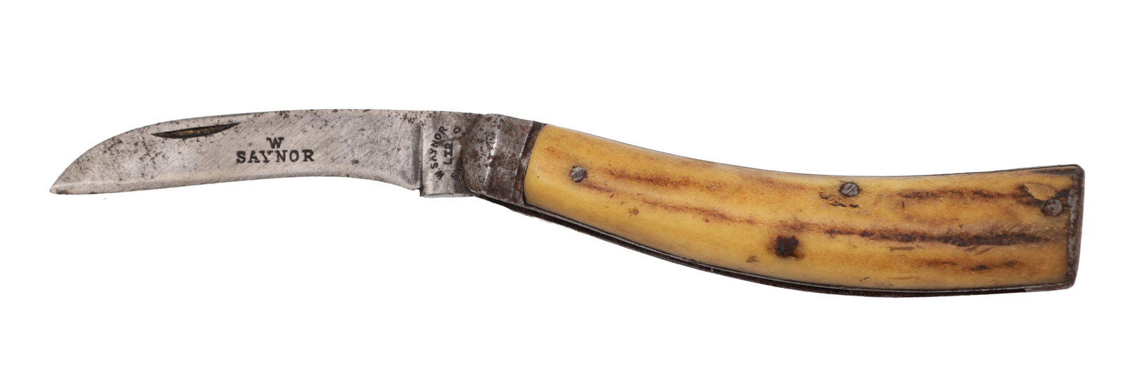 A SHEFFIELD STEEL FLAT BACK POCKET KNIFE BY W. SAYNOR (1 of 7)