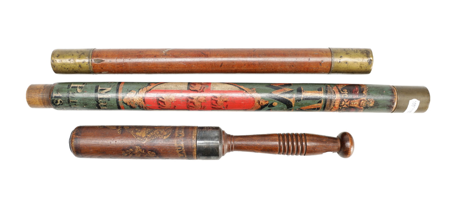 A COLLECTION OF THREE 19TH CENTURY TRUNCHEONS (1 of 4)
