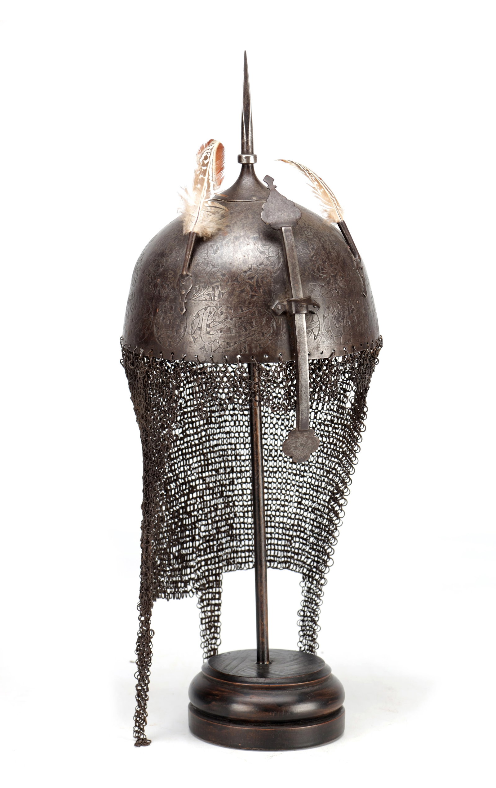 AN 18TH/19TH CENTURY INDO-PERSIAN STEEL KULAH KHUD HELMET (1 of 4)