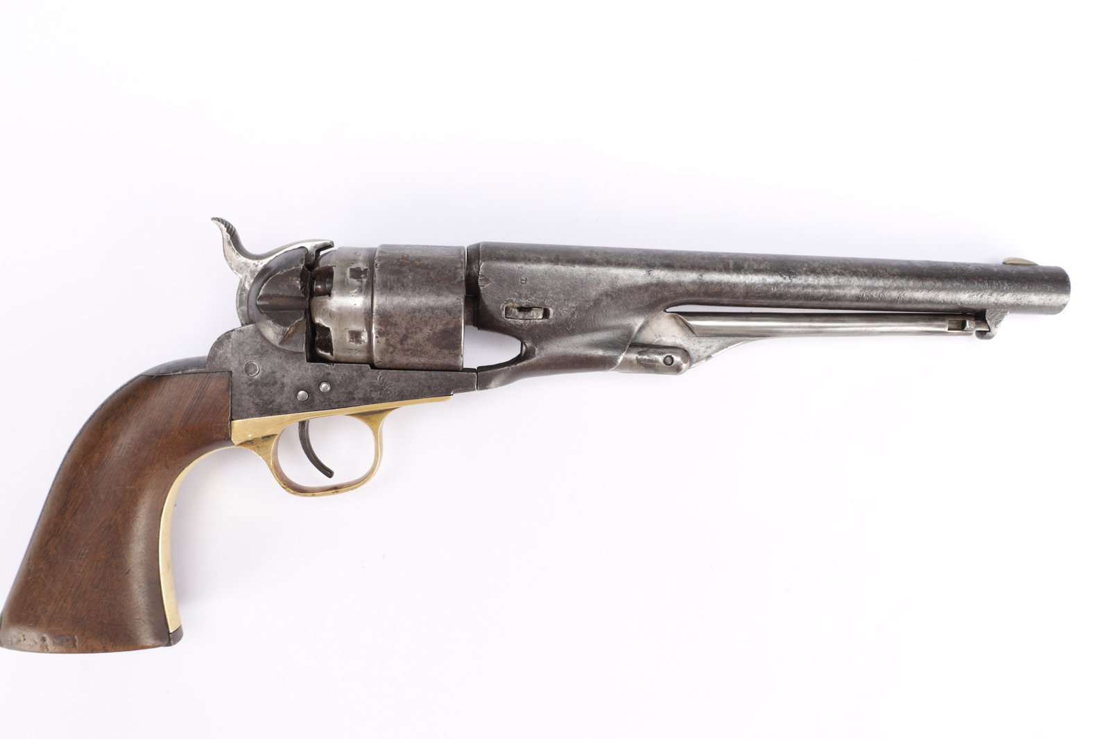 A MID 19TH CENTURY COLT MODEL 1860 SINGLE ACTION PERCUSSION SIX-SHOT REVOLVER (1 of 10)