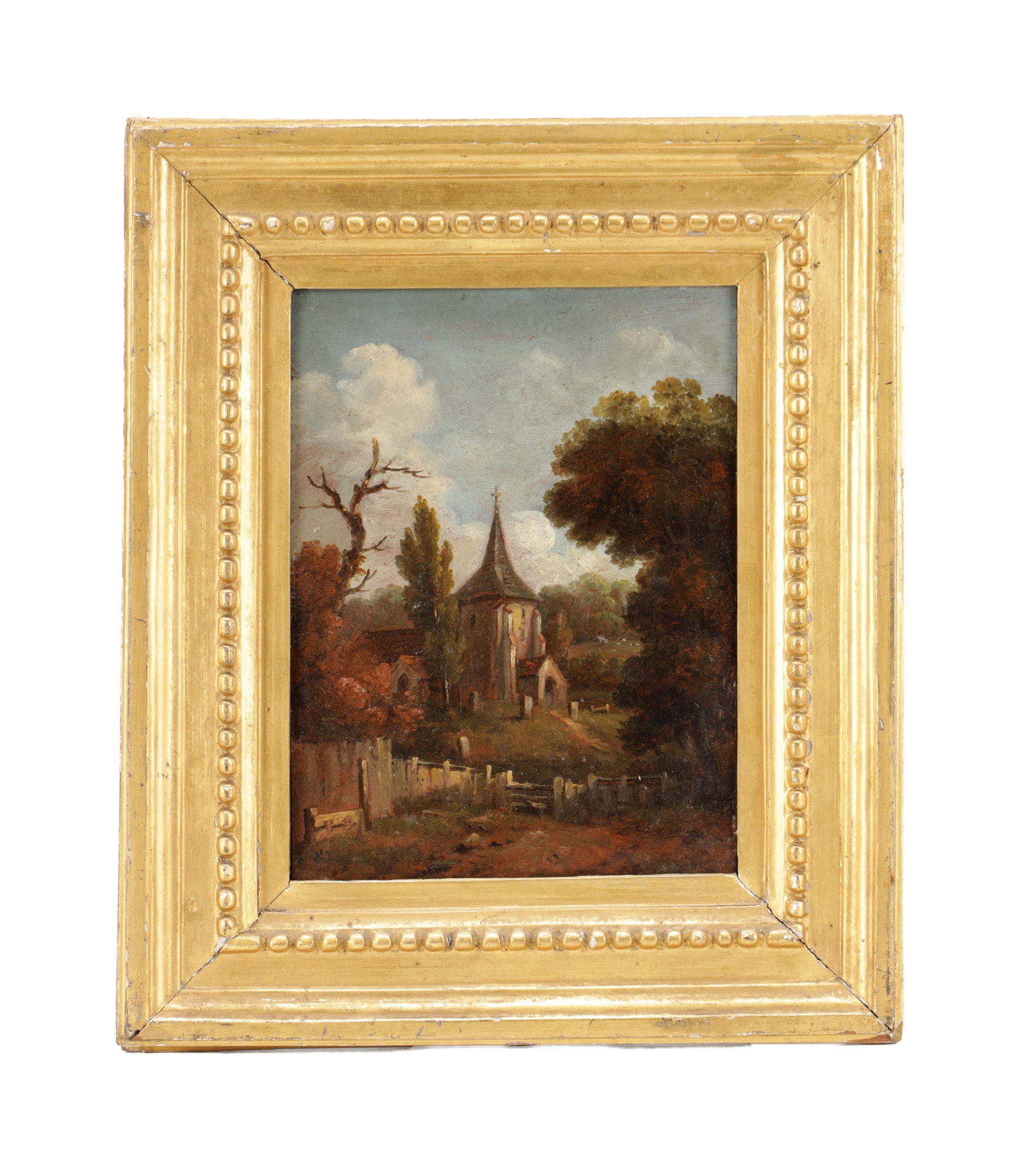 FOLLOWER OF CONSTABLE A 19TH CENTURY OIL ON PANEL LANDSCAPE (1 of 6)
