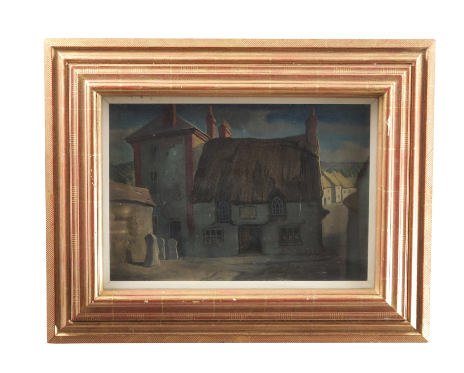 HENRY EPWORTH ALLEN AN ENGLISH WATERCOLOUR OF A THATCHED COTTAGE (1 of 8)